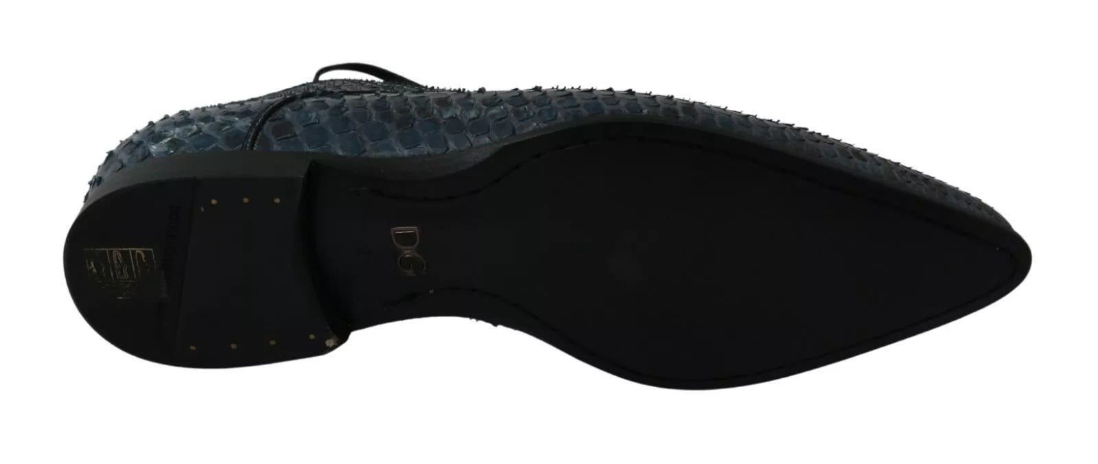 Dolce & Gabbana Blue Python Leather Snakeskin Shoes Dolce & Gabbana