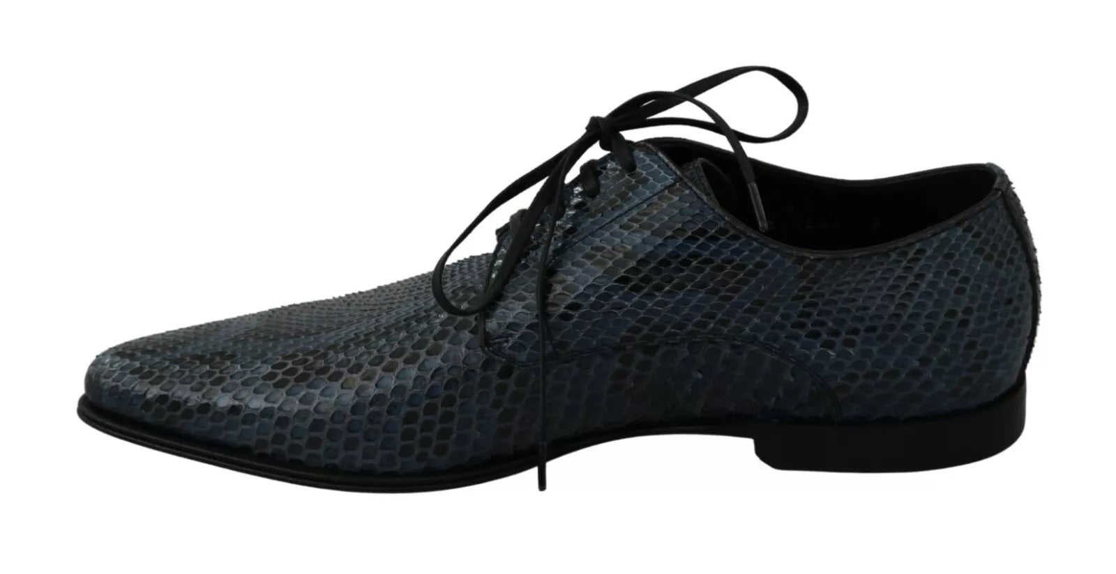 Dolce & Gabbana Blue Python Leather Snakeskin Shoes Dolce & Gabbana
