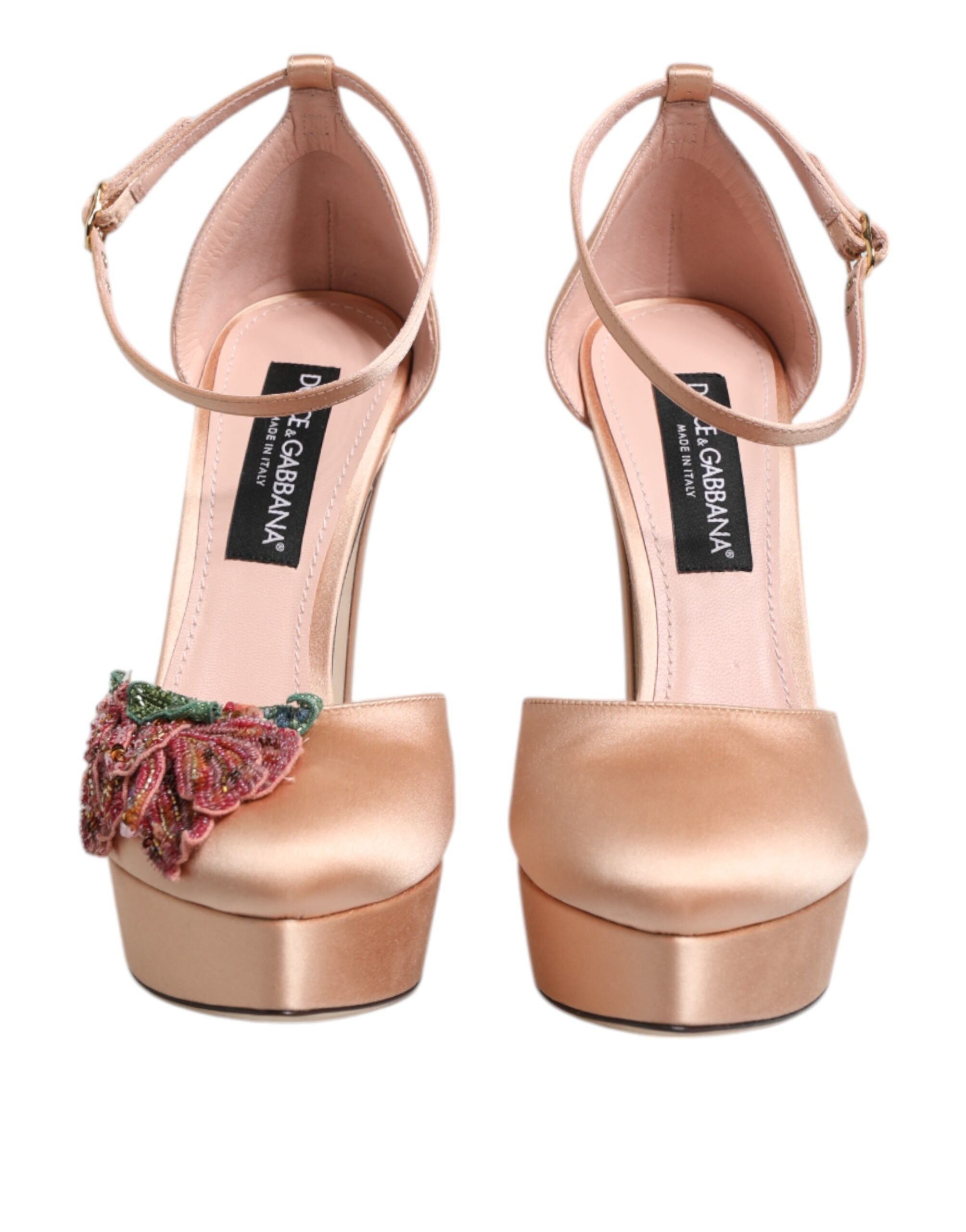 Dolce & Gabbana Pink Block Heels Ankle Strap Sandals Shoes Dolce & Gabbana