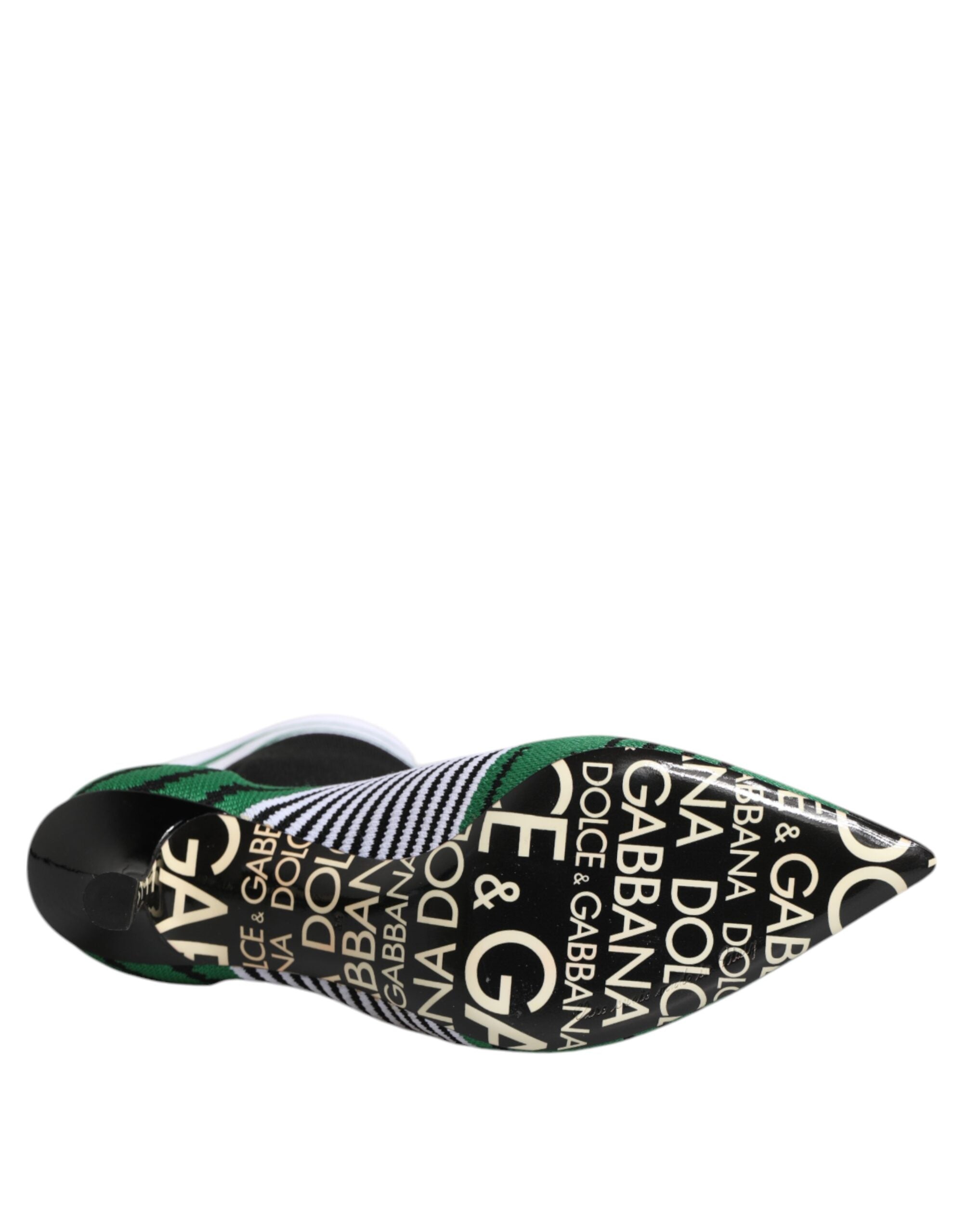 Dolce & Gabbana Green Stretch Sock Style Ankle Boots Shoes Dolce & Gabbana