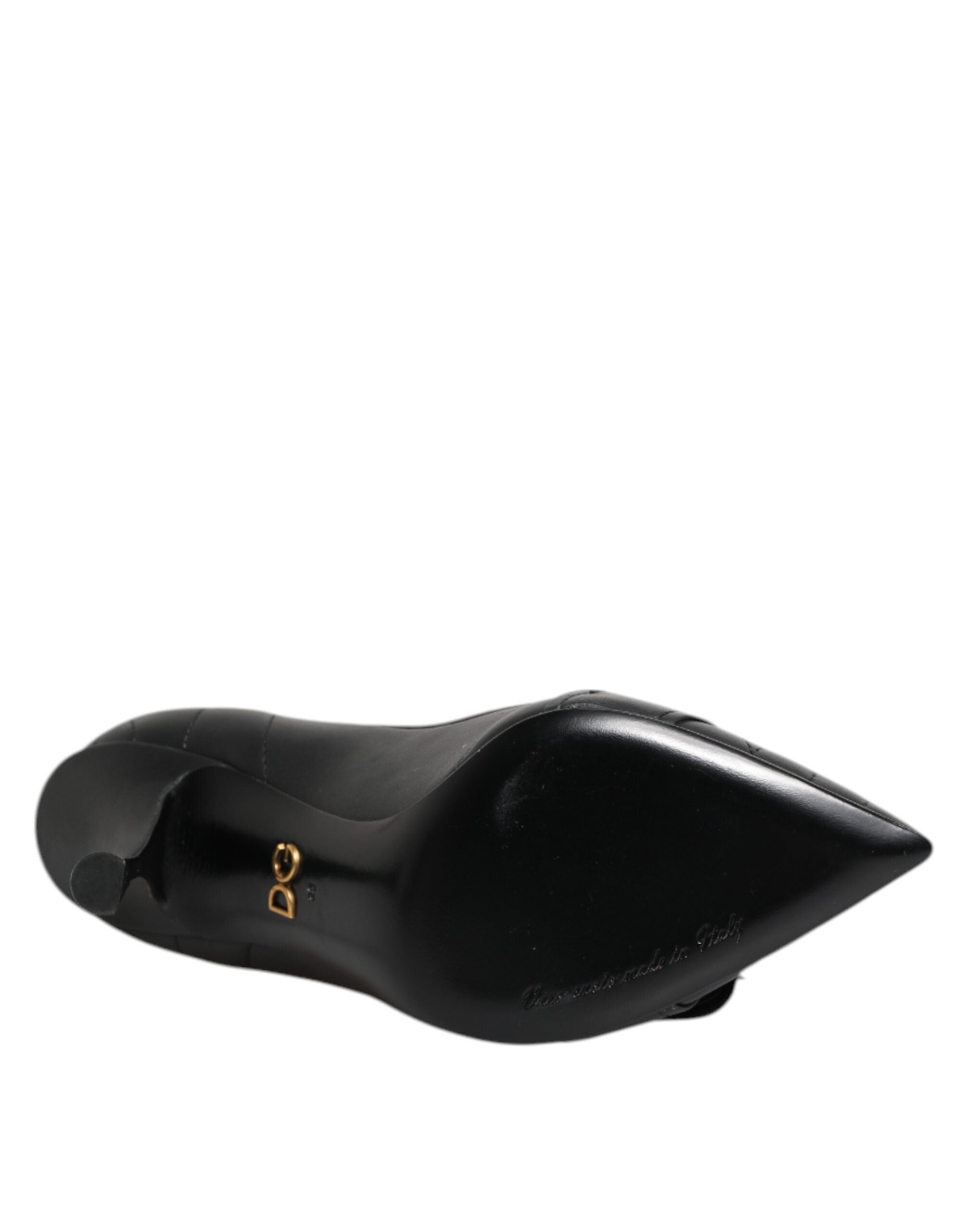 Dolce & Gabbana Black Devotion Leather Heels Pumps Shoes Dolce & Gabbana
