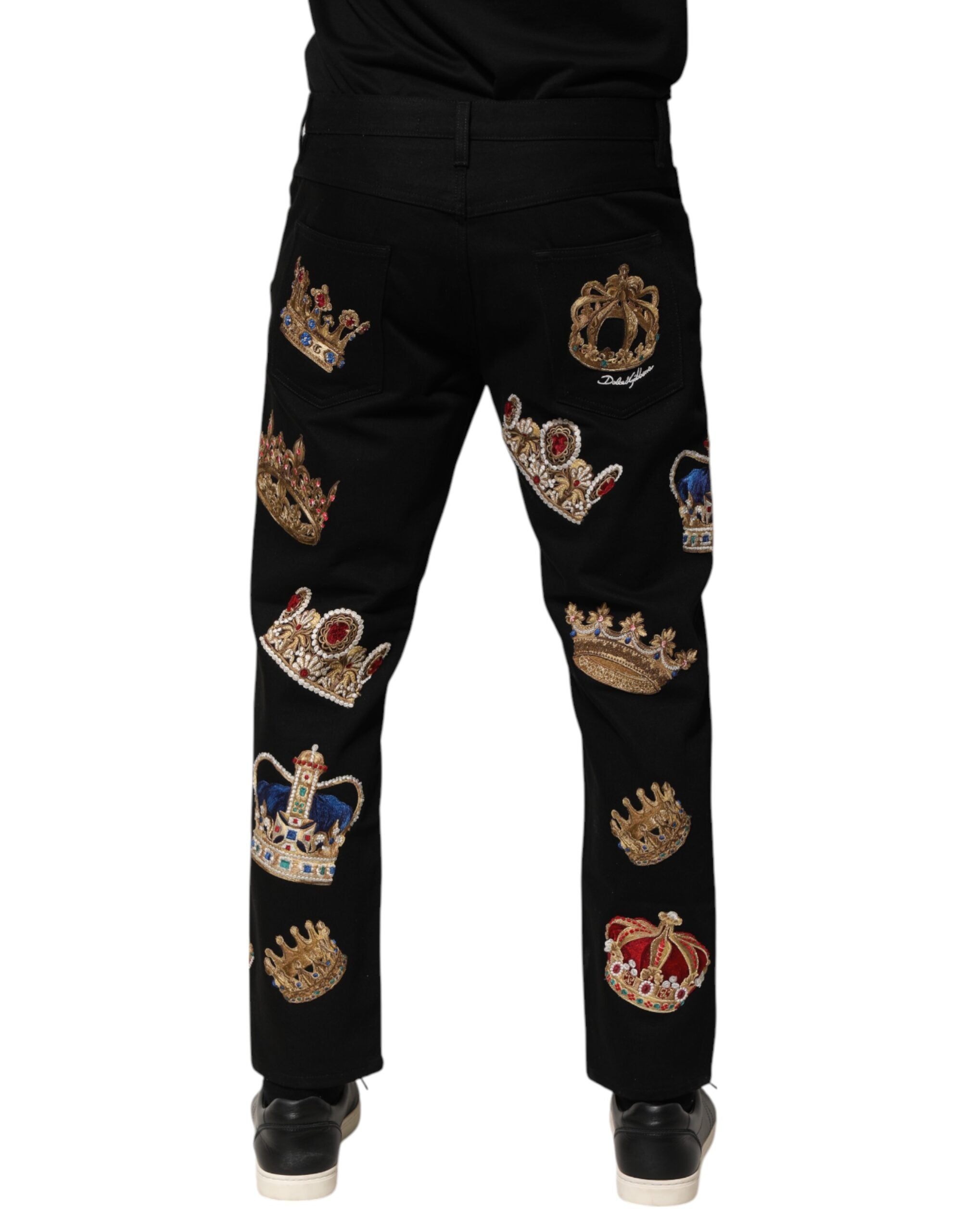 Dolce & Gabbana Black Baroque Royal Men Dress Trouser Pants Dolce & Gabbana