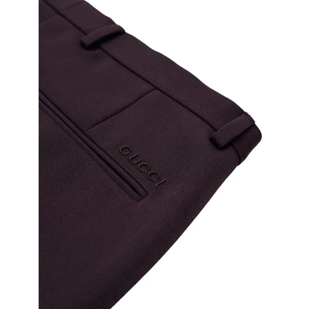 Gucci Bordeaux Wool Dress Pants Gucci