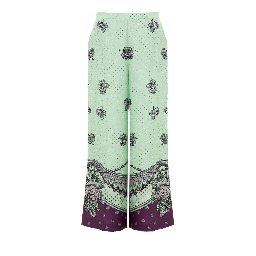 Gucci Green Silk Casual Pants Gucci