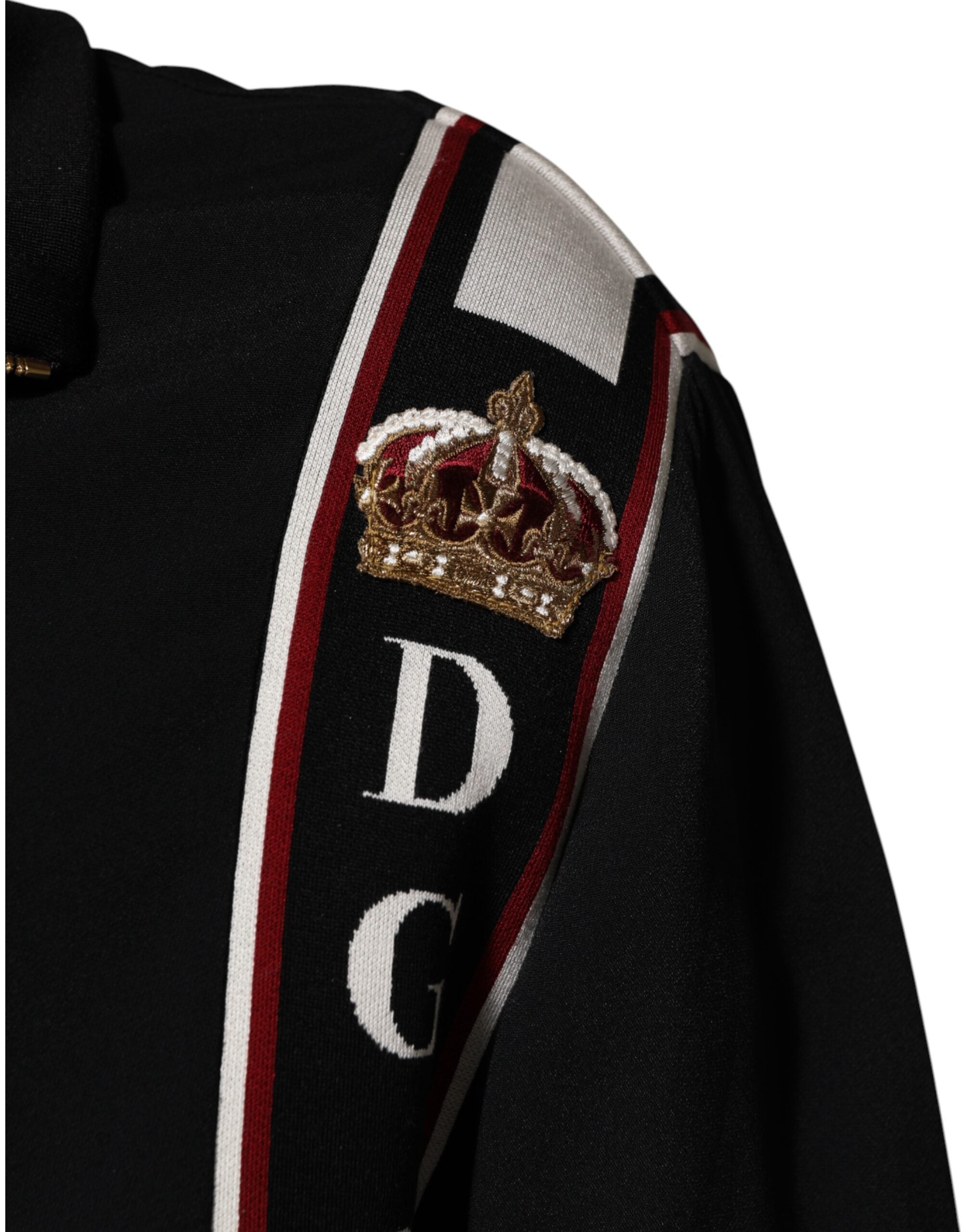 Dolce & Gabbana Black DG King Full Zip Sweatshirt Sweater Dolce & Gabbana