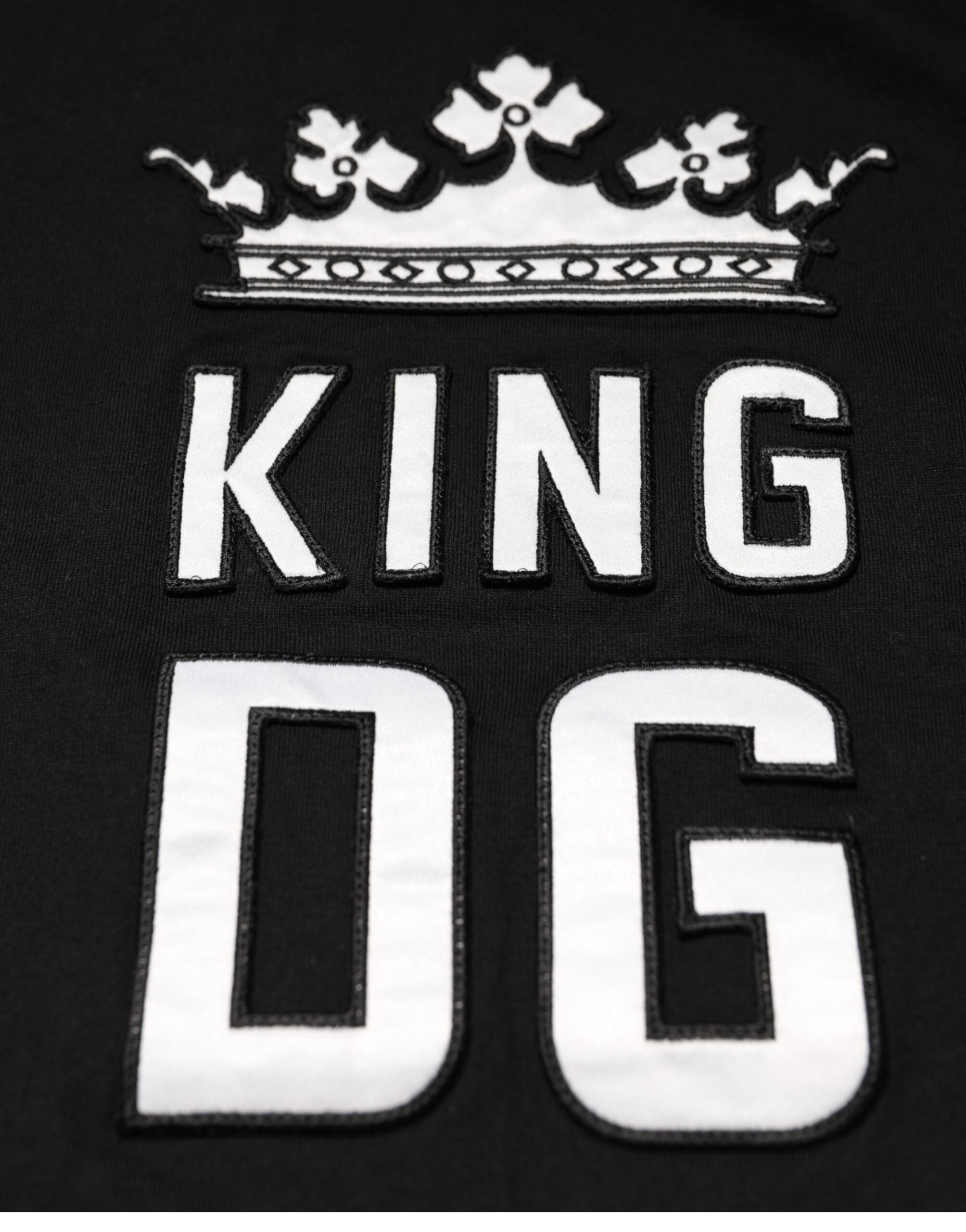 Dolce & Gabbana Black DG King Crown Cotton Crew Neck T-shirt Dolce & Gabbana