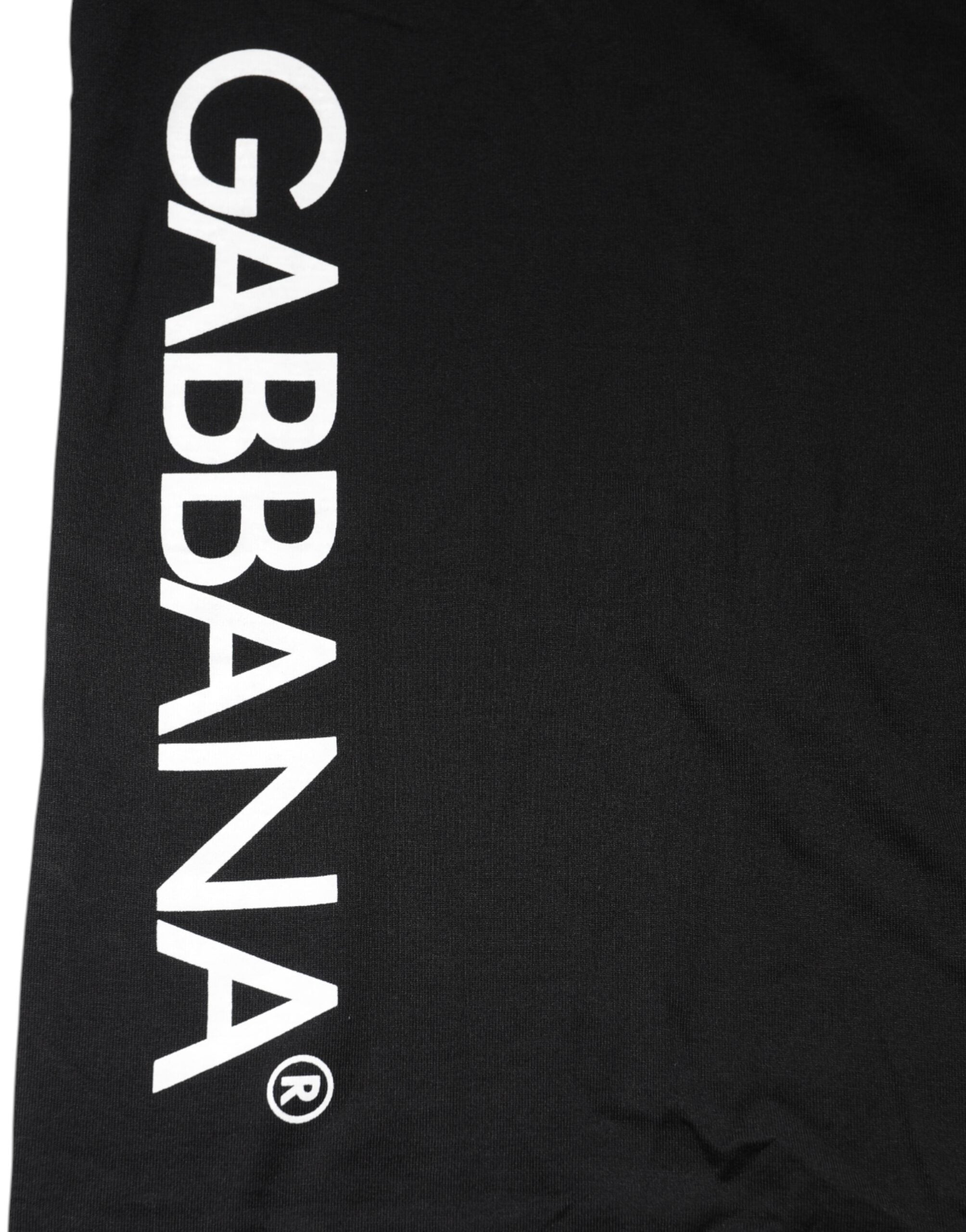 Dolce & Gabbana Black Logo Print Cotton Men Crew Neck T-shirt Dolce & Gabbana