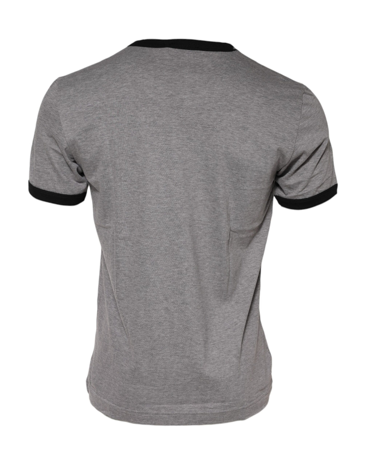 Dolce & Gabbana Gray Sacred Heart Cotton Crew Neck T-shirt