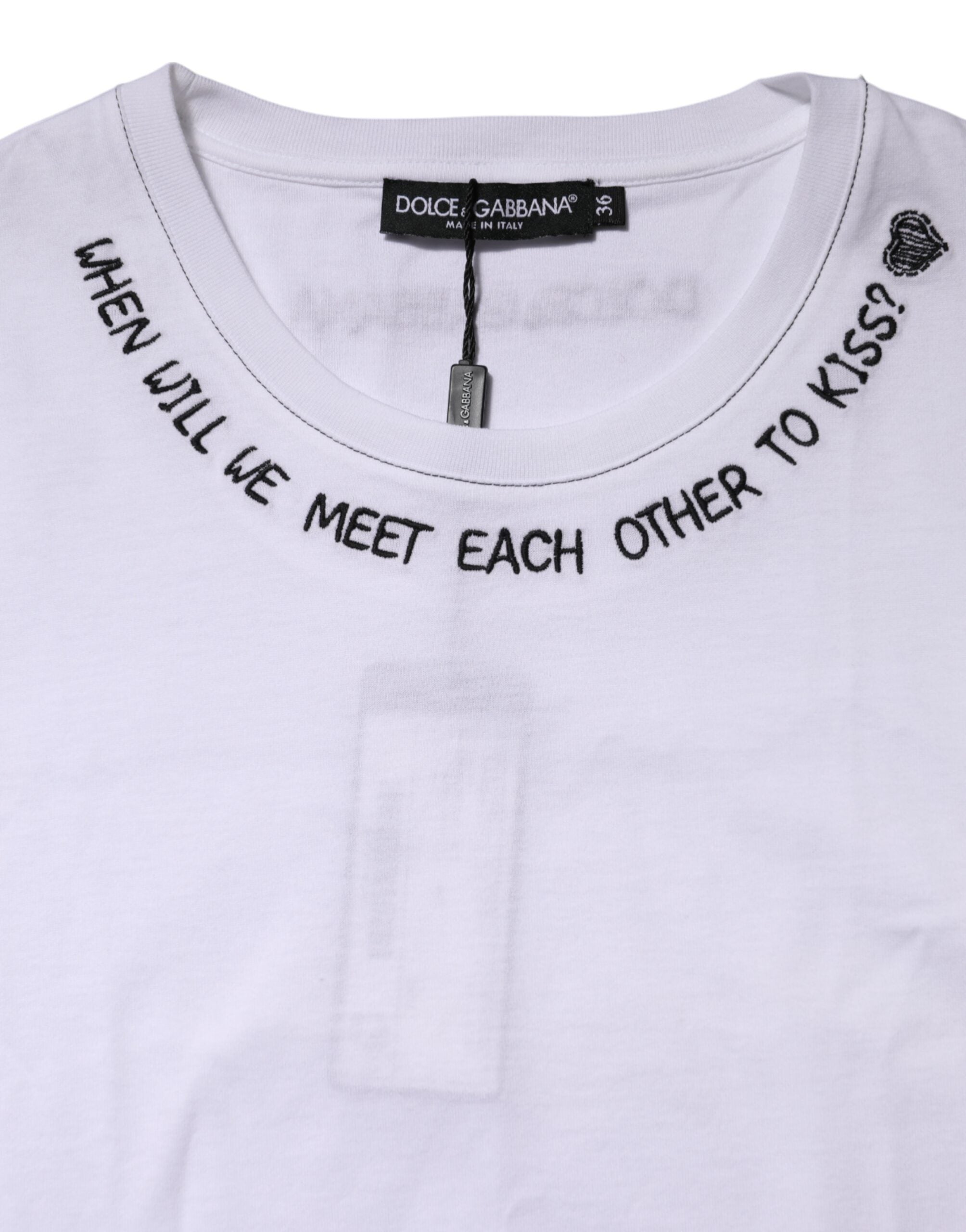Dolce & Gabbana White Cotton Sleeveless Printed Tank T-shirt Dolce & Gabbana