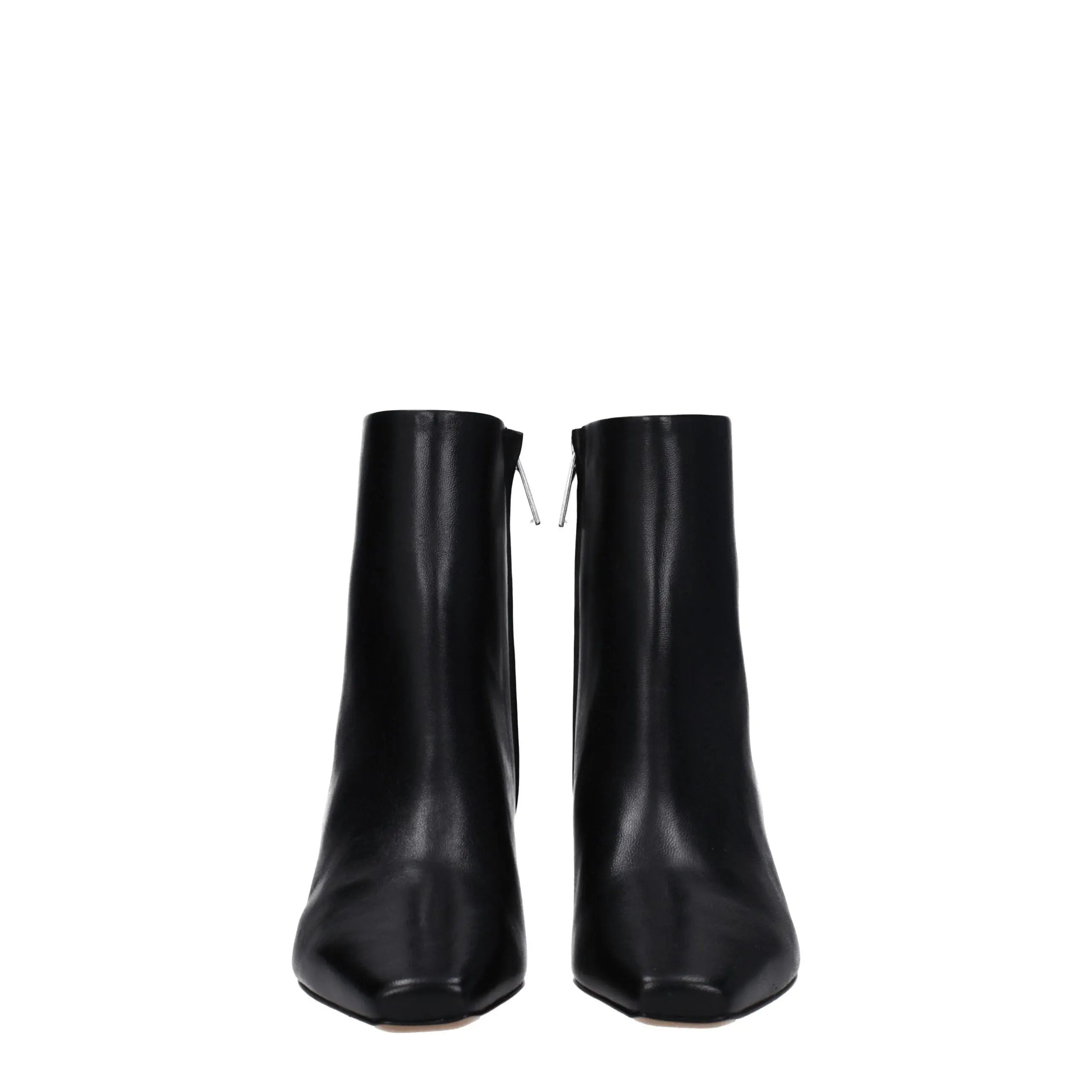 Off-White Black Leather Ankle Boots Off-White