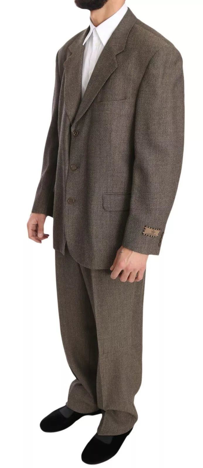 Dolce & Gabbana Brown Single Breasted Wool Suit Dolce & Gabbana
