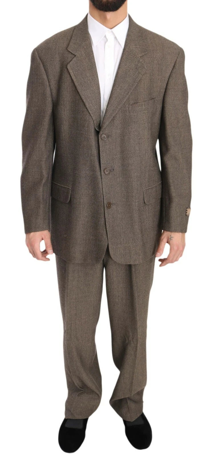 Dolce & Gabbana Brown Single Breasted Wool Suit Dolce & Gabbana