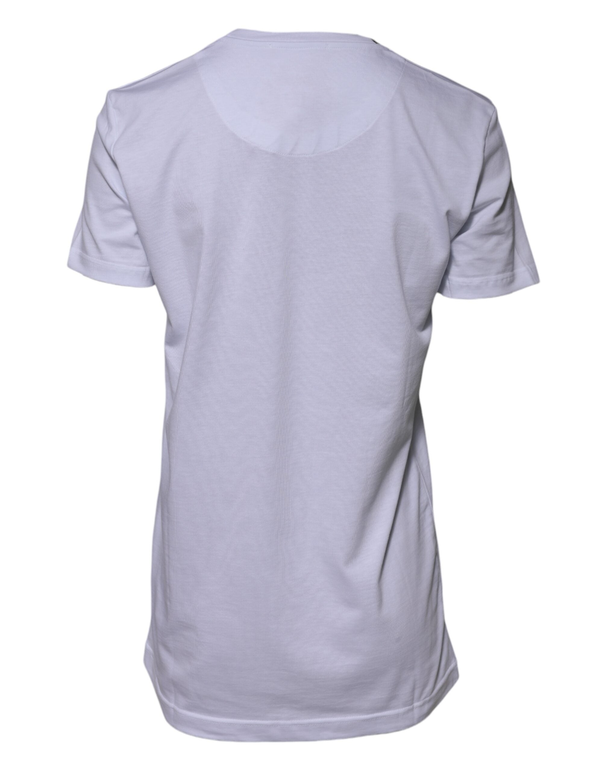 Dolce & Gabbana White Cotton Goodluck 2023 Crew Neck T-shirt Dolce & Gabbana