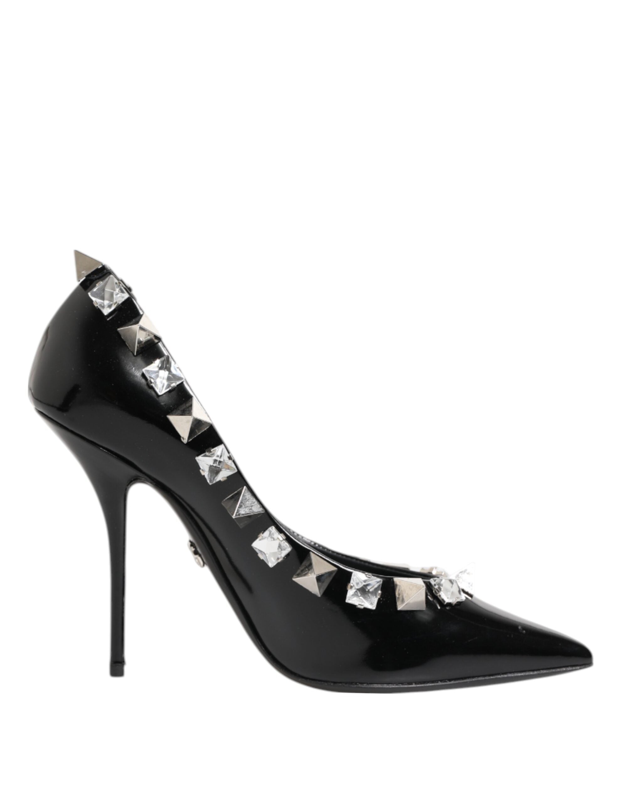 Dolce & Gabbana Black Crystals Studs Stiletto Pumps Shoes Dolce & Gabbana