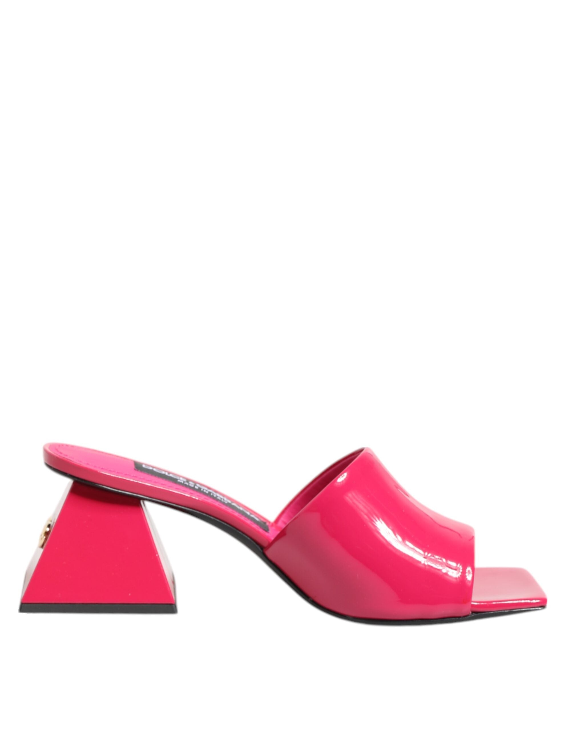 Dolce & Gabbana Pink Open Toe Block Heel Mules Sandals Shoes Dolce & Gabbana