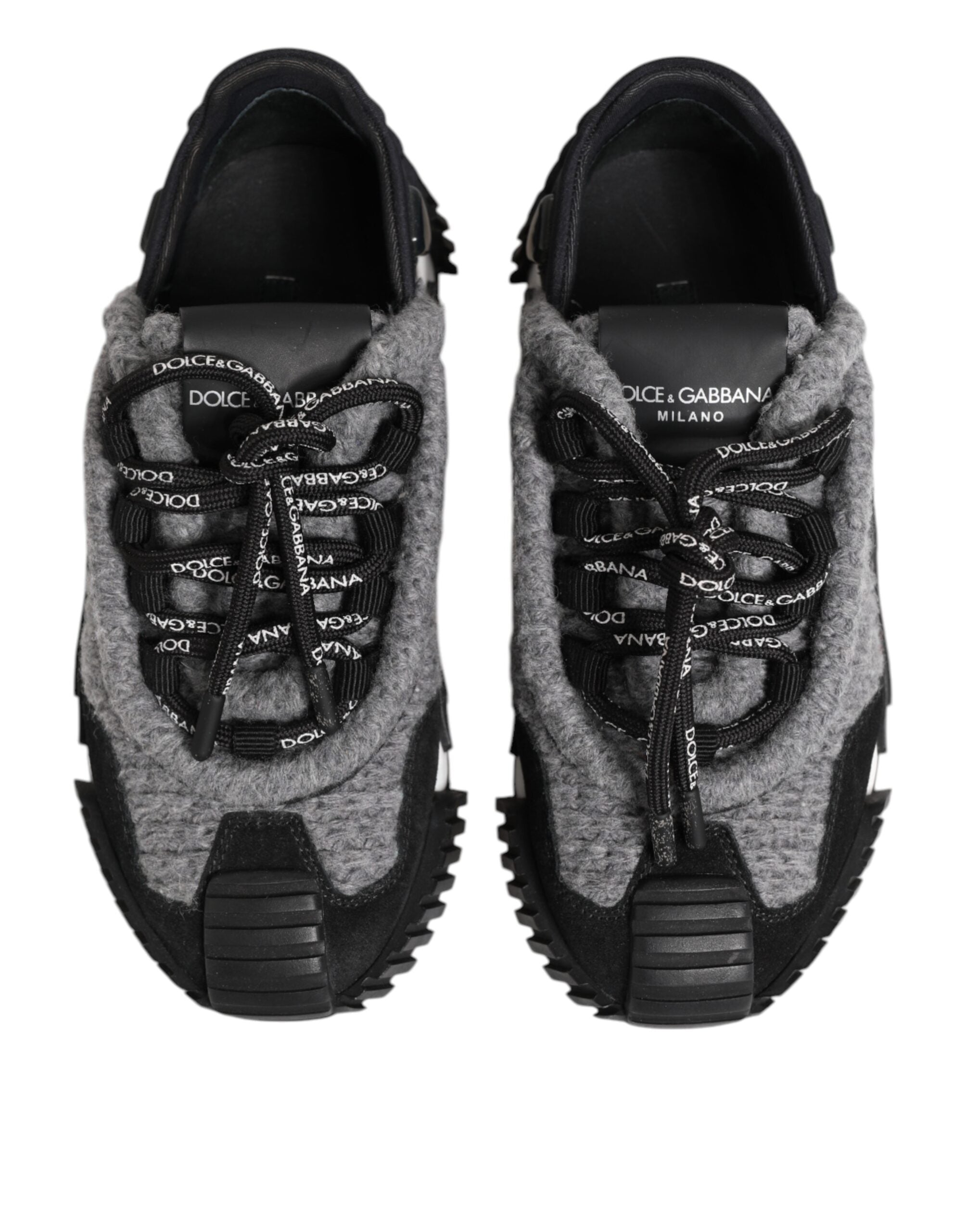 Dolce & Gabbana Black Gray NS1 Low Top Sneakers Shoes Dolce & Gabbana
