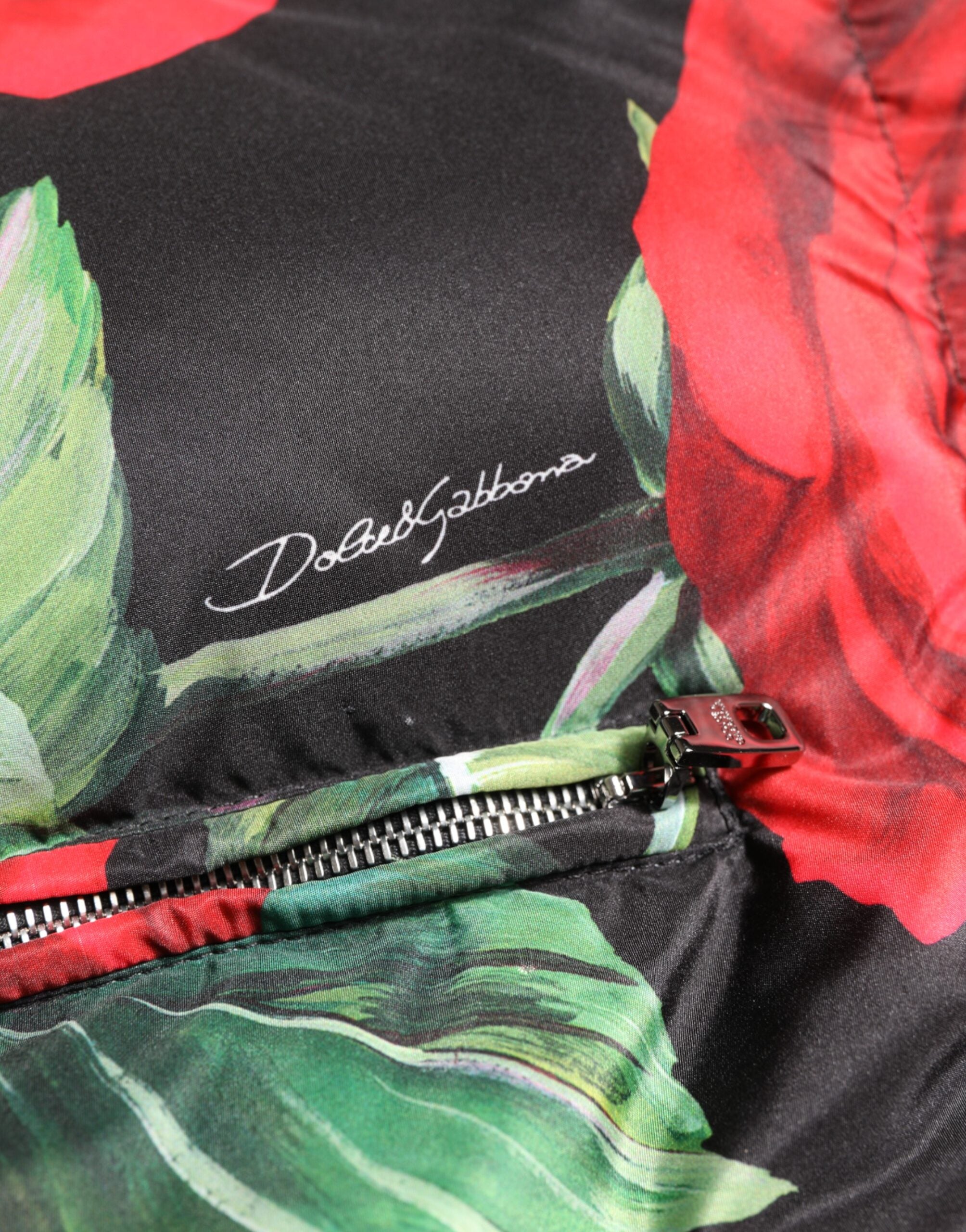 Dolce & Gabbana Multicolor Floral Puffer Coat Full Zip Jacket Dolce & Gabbana