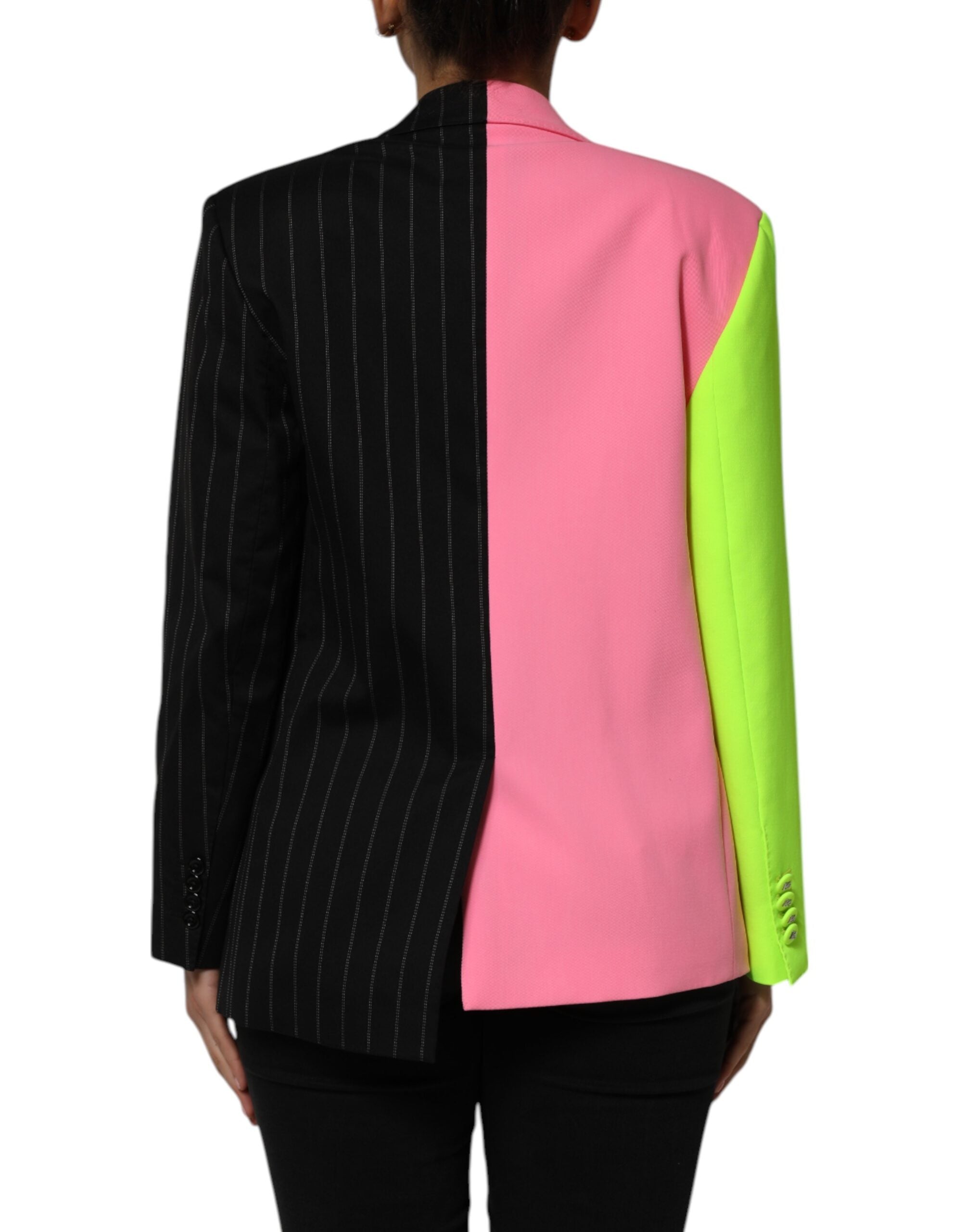 Dolce & Gabbana Multicolor Patchwork Embellished Coat Jacket Dolce & Gabbana