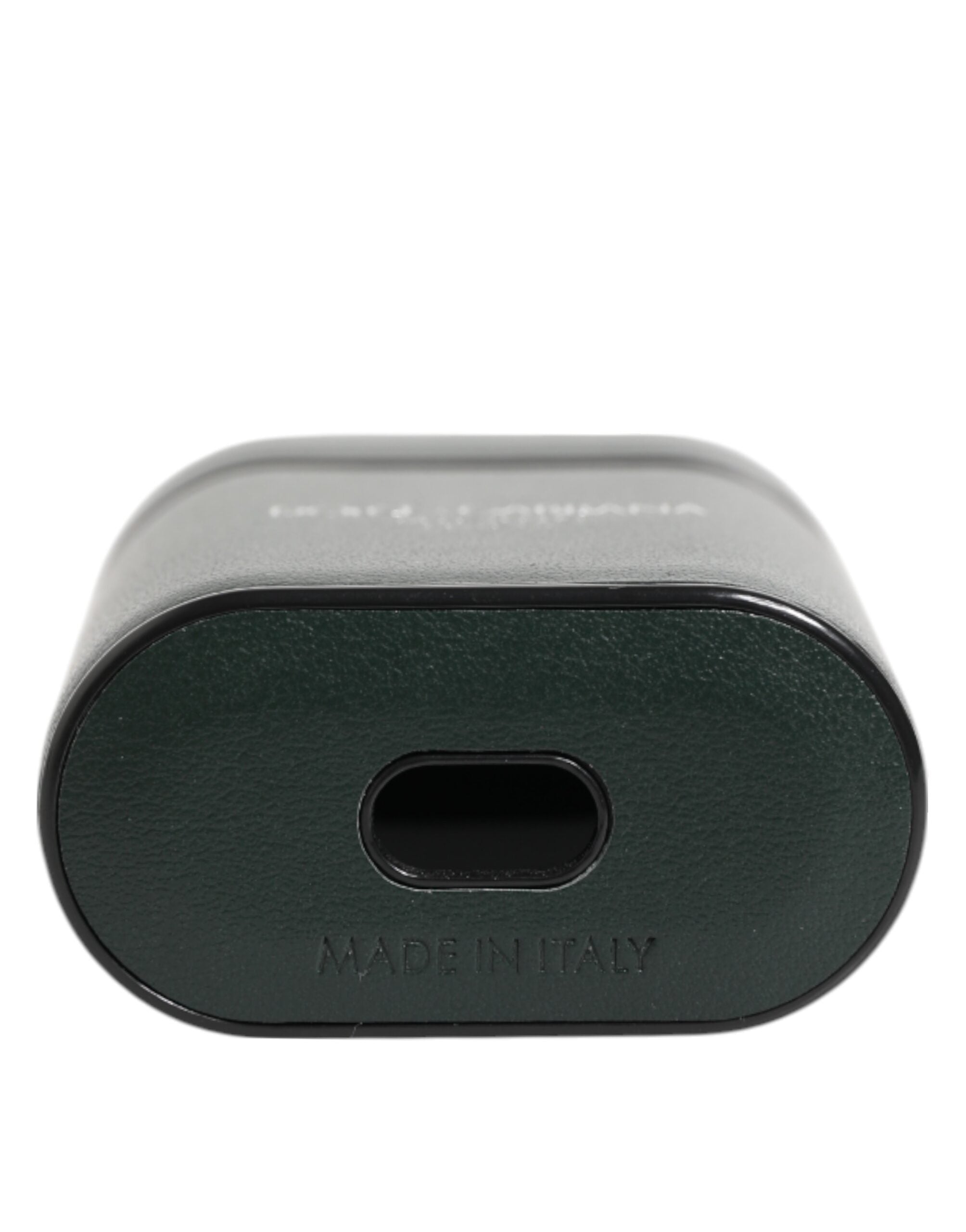 Dolce & Gabbana Black Leather Logo Print Flip Holder Men Airpods Case Dolce & Gabbana