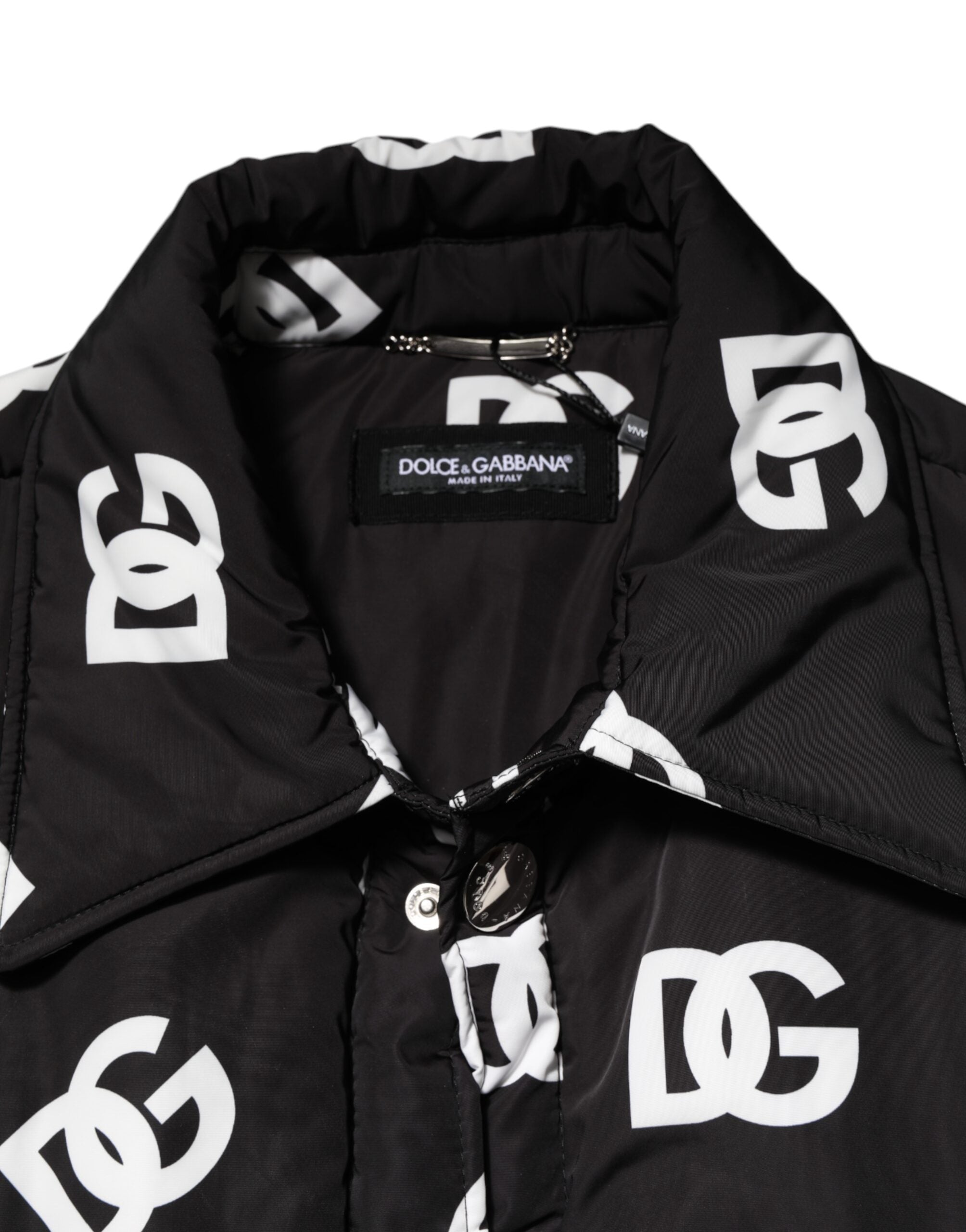 Dolce & Gabbana Black DG Monogram Nylon Windbreaker Jacket Dolce & Gabbana