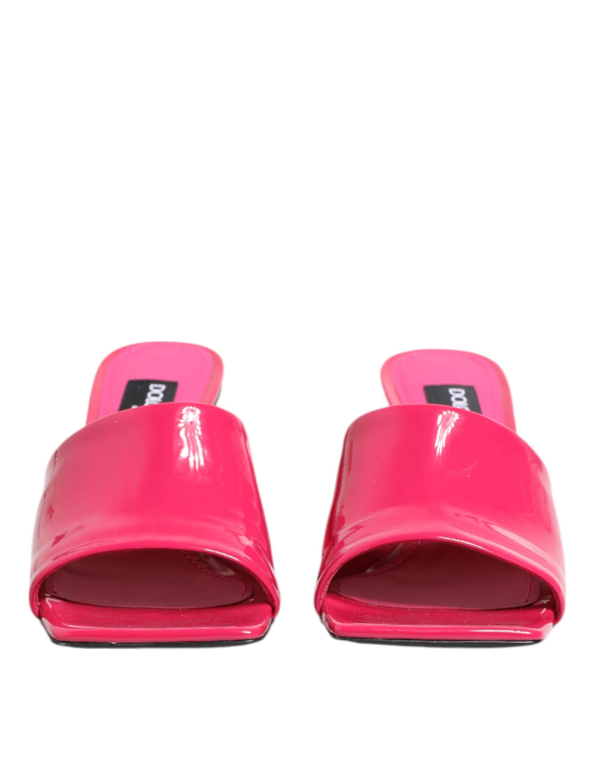 Dolce & Gabbana Pink Open Toe Block Heel Mules Sandals Shoes Dolce & Gabbana