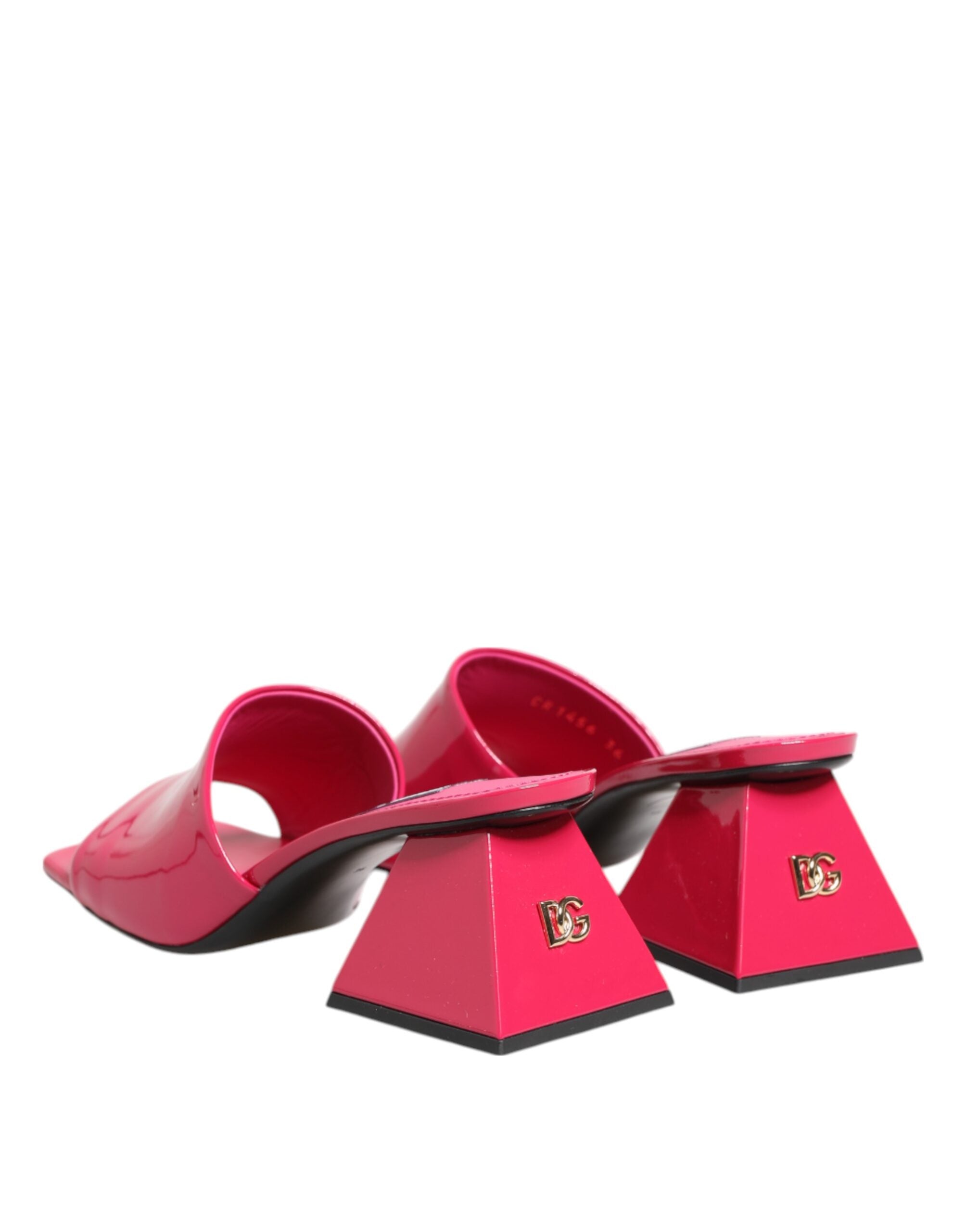 Dolce & Gabbana Pink Open Toe Block Heel Mules Sandals Shoes Dolce & Gabbana