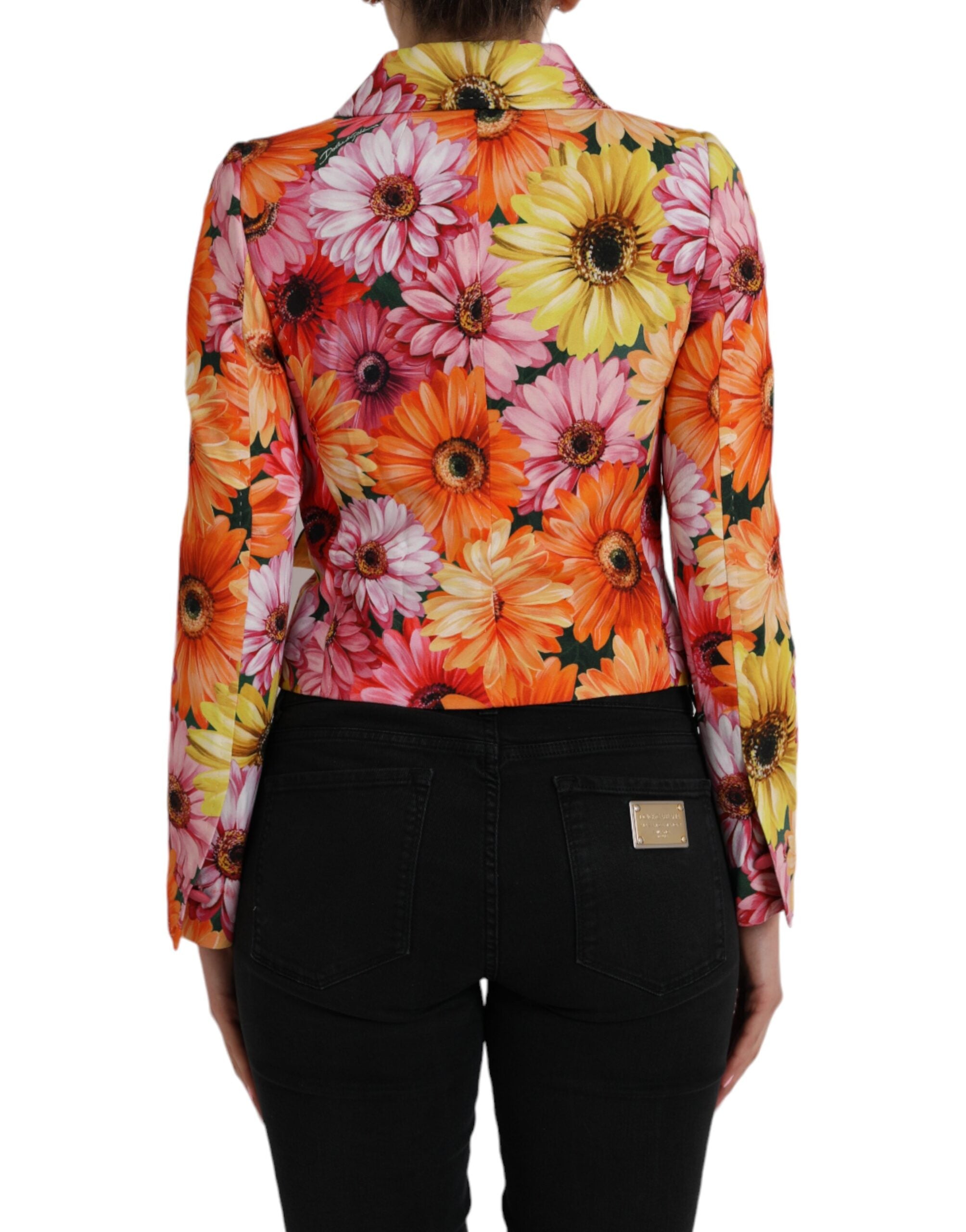 Dolce & Gabbana Multicolor Daisy Print Floral Fantasy Jacket Dolce & Gabbana