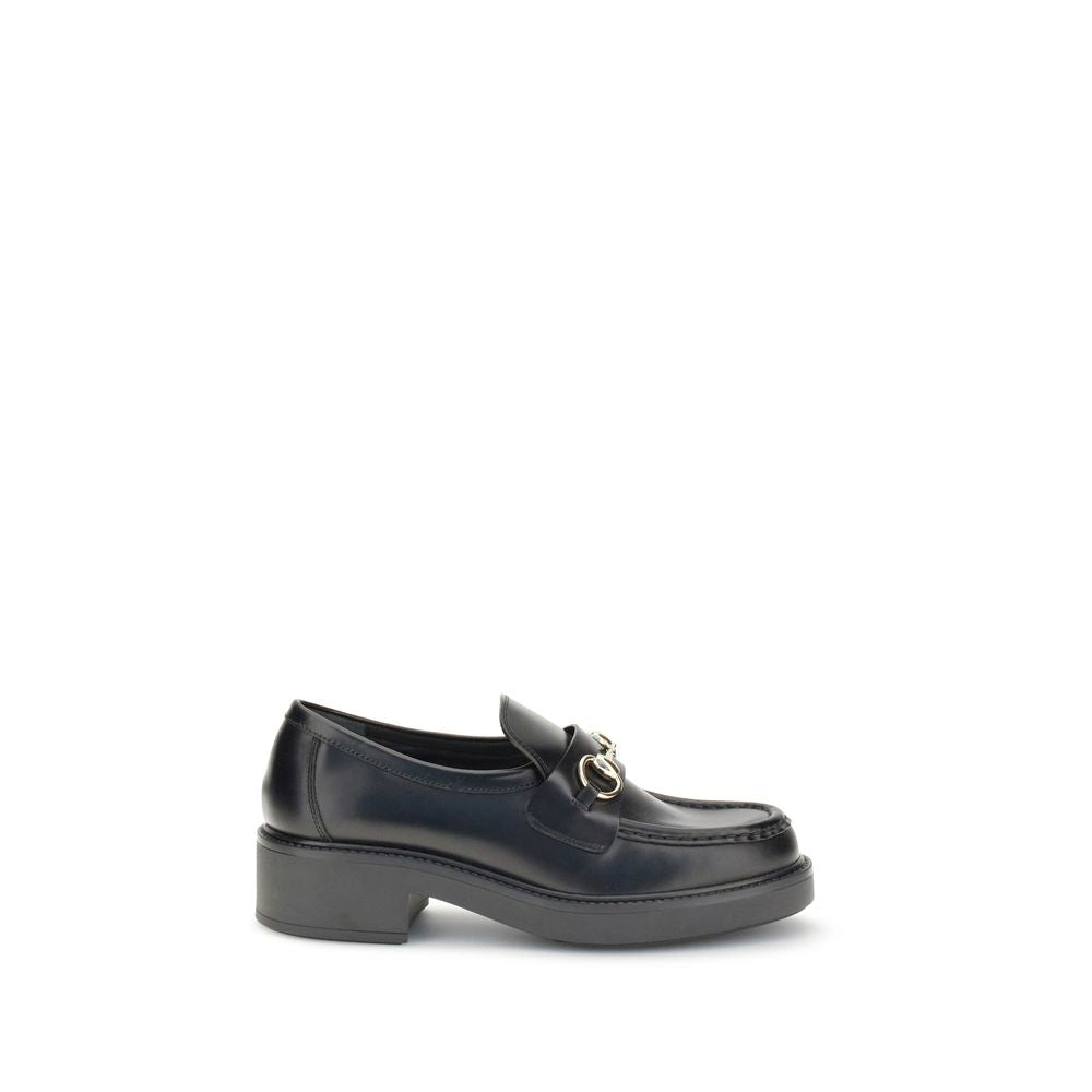 Gucci Black Calf Leather Bos Taurus Slip-On Loafers Gucci