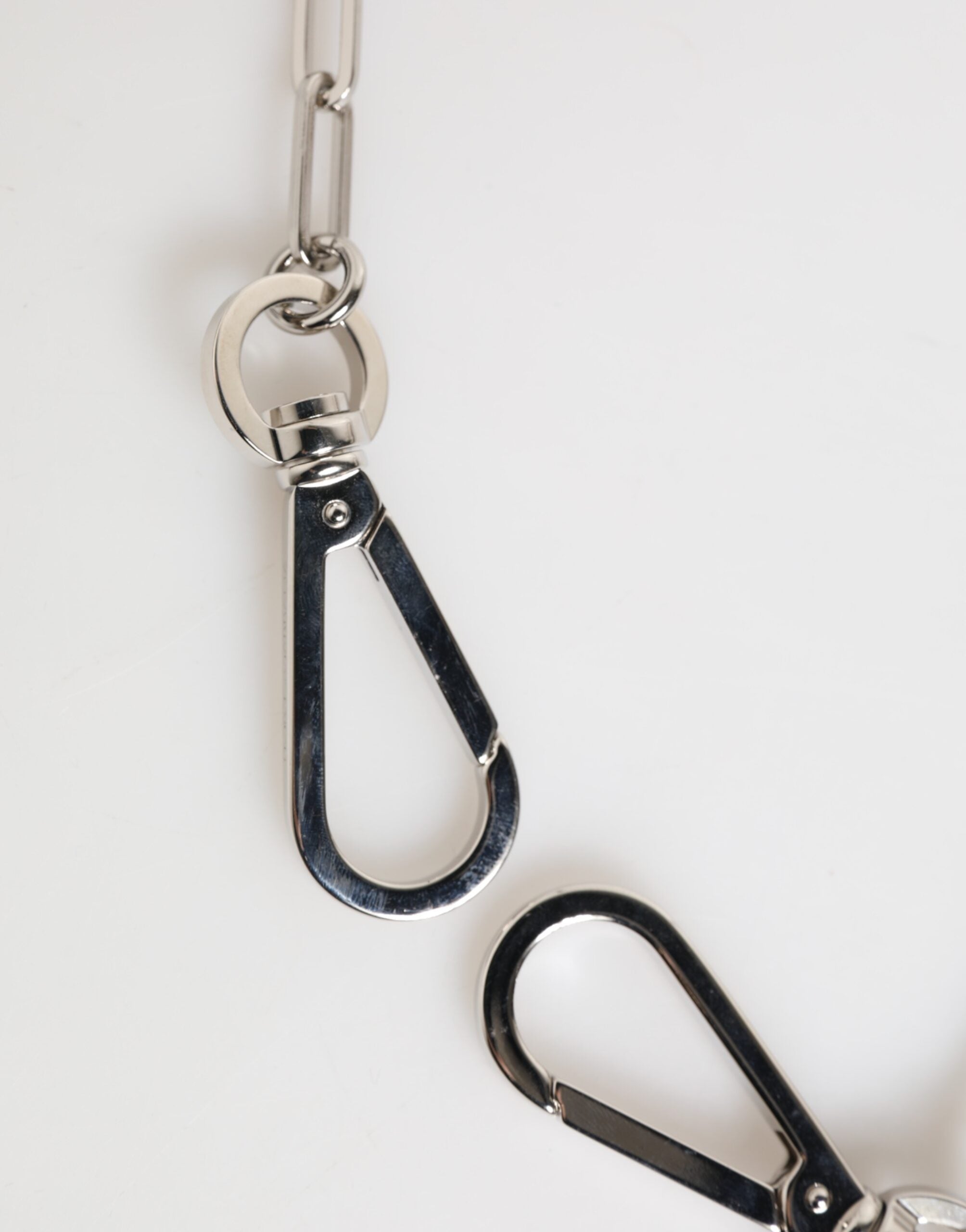 Dolce & Gabbana Silver Tone Metal Chain DG Logo Pendant Men Necklace Dolce & Gabbana
