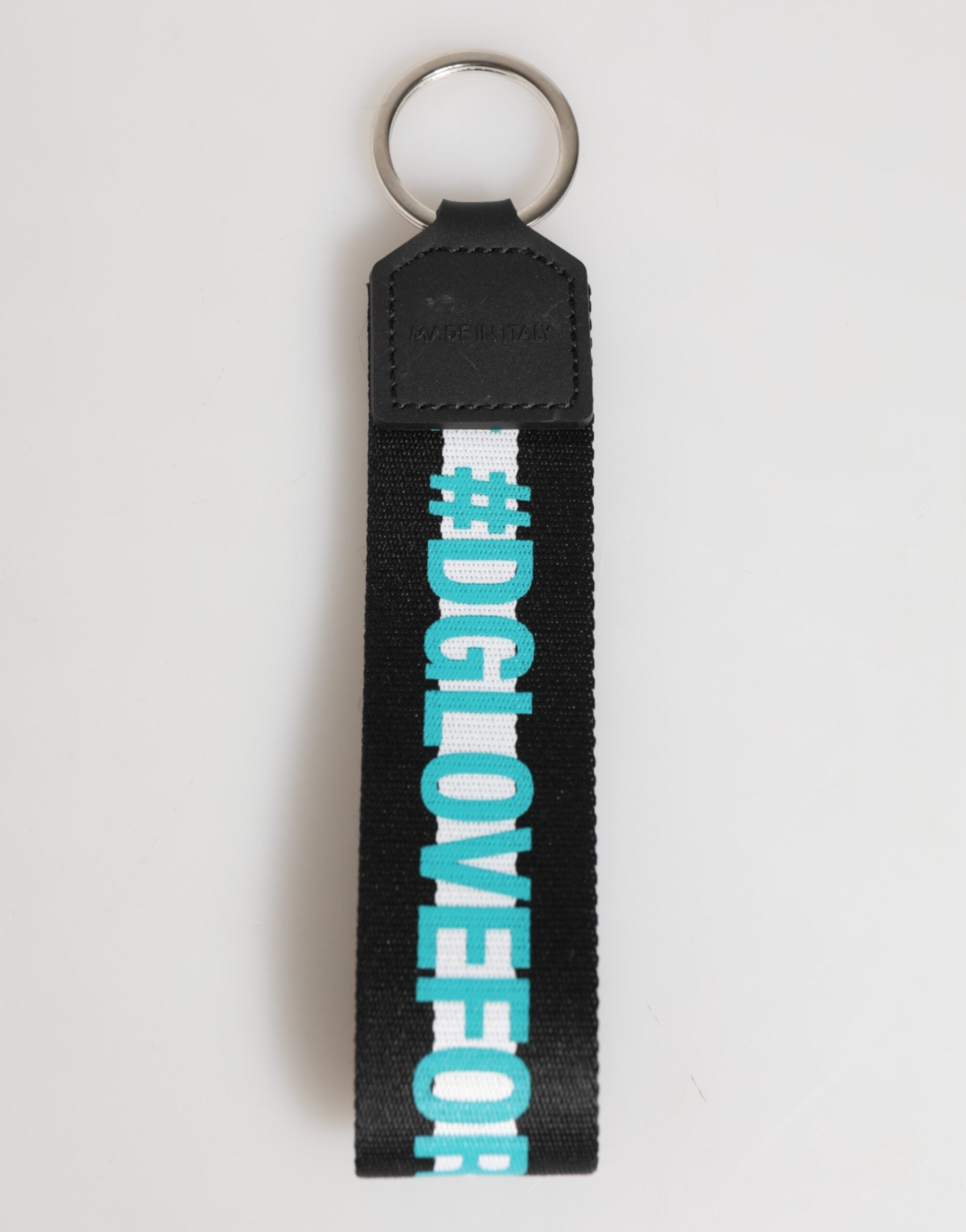 Dolce & Gabbana Multicolor Logo Polyester Brass Holder Keychain Keyring Dolce & Gabbana