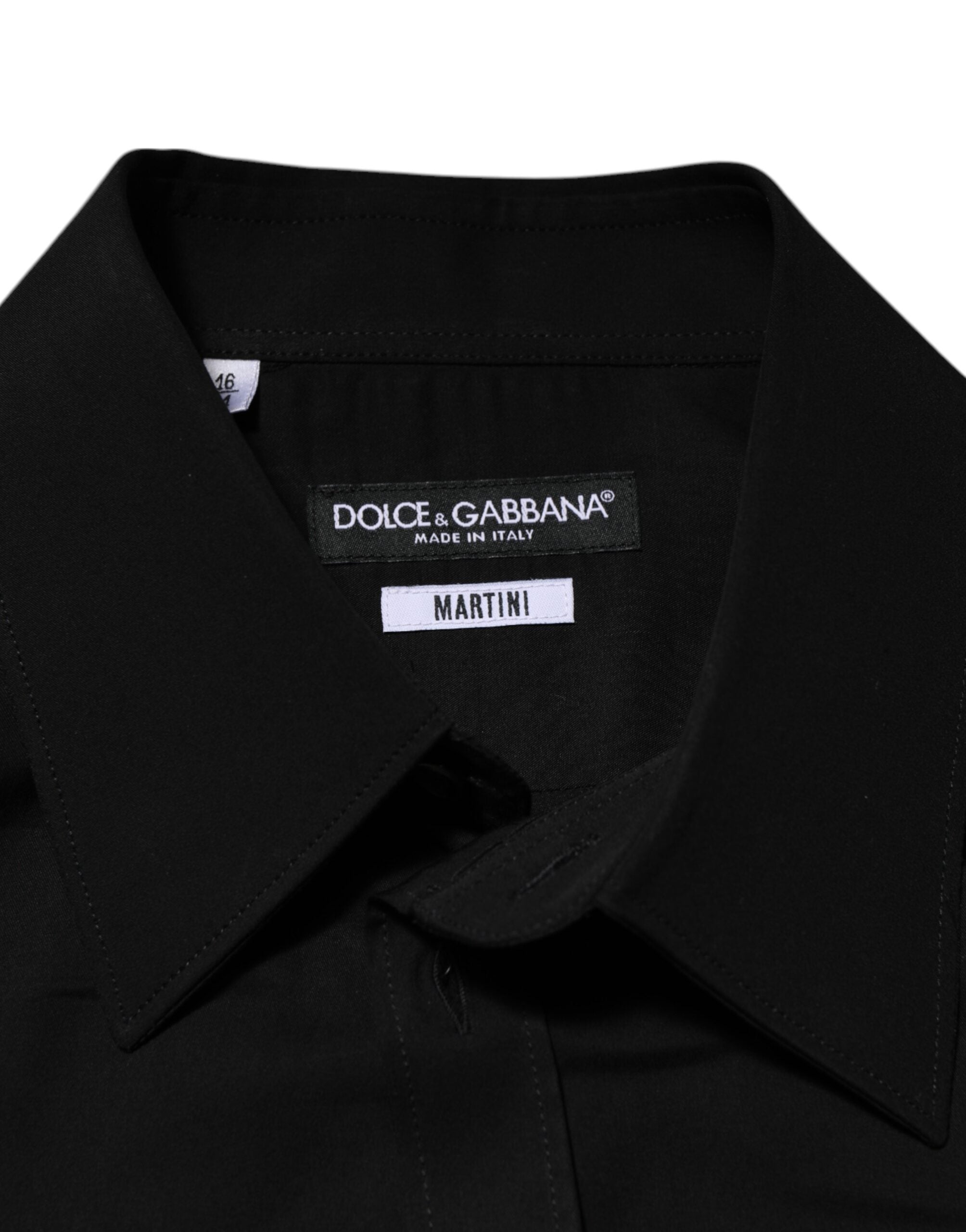 Dolce & Gabbana Black Viscose Long Sleeve Formal Dress Shirt Dolce & Gabbana