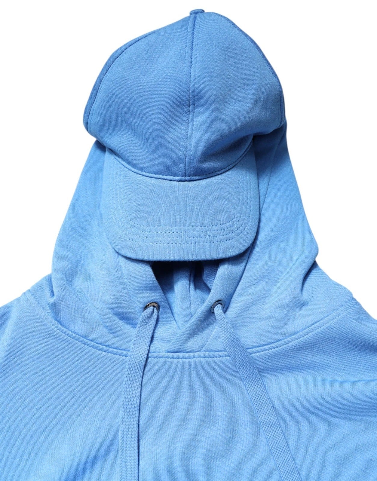 Dolce & Gabbana Blue Cotton Hooded Men Sportswear One Size Vest Dolce & Gabbana