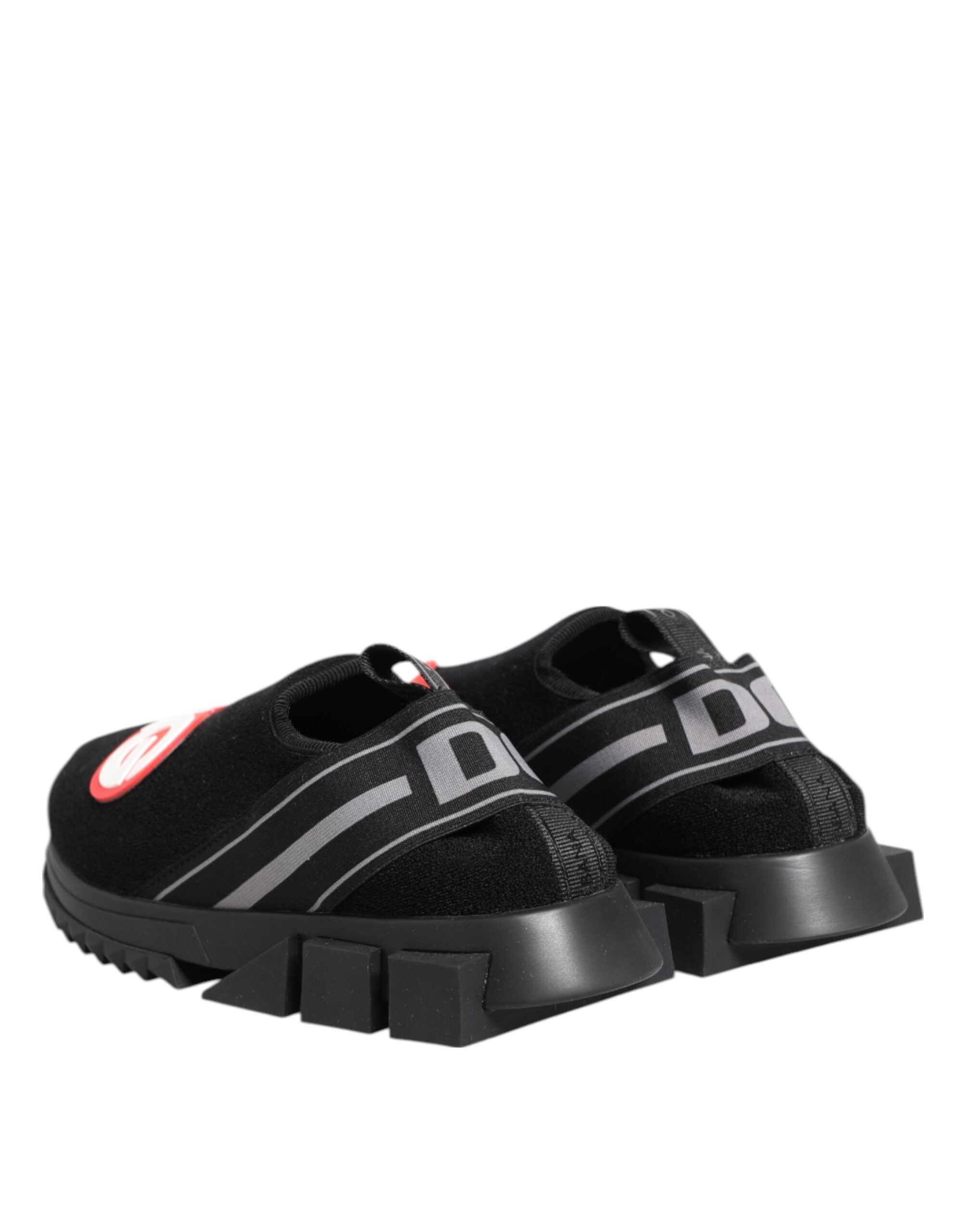 Dolce & Gabbana Black Grey Slip On Sorrento Sneakers Shoes Dolce & Gabbana