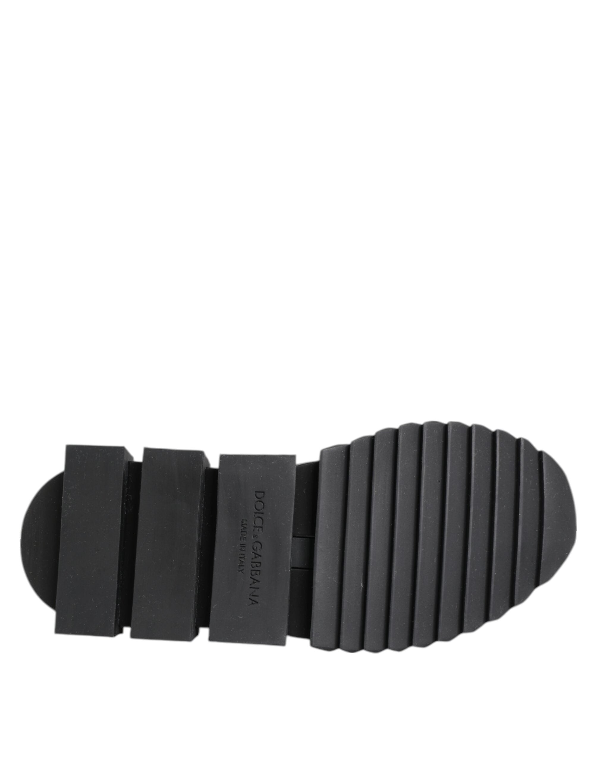 Dolce & Gabbana Black Grey Slip On Sorrento Sneakers Shoes Dolce & Gabbana