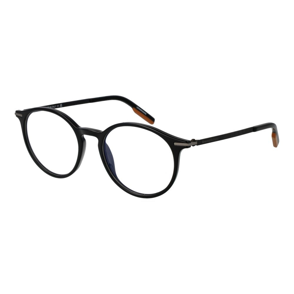 Ermenegildo Zegna Black Plastic Glasses (Frames) Ermenegildo Zegna