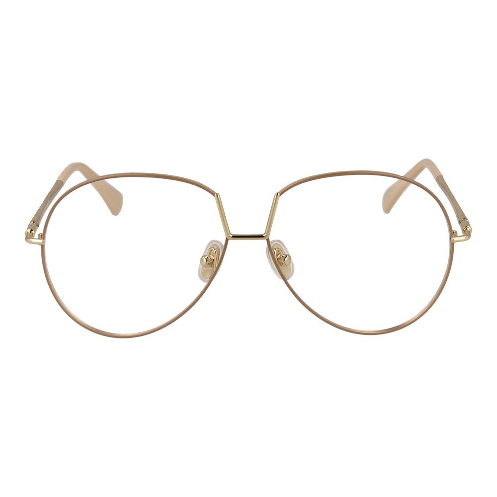 Max Mara Beige Metal Glasses (Frames) Max Mara
