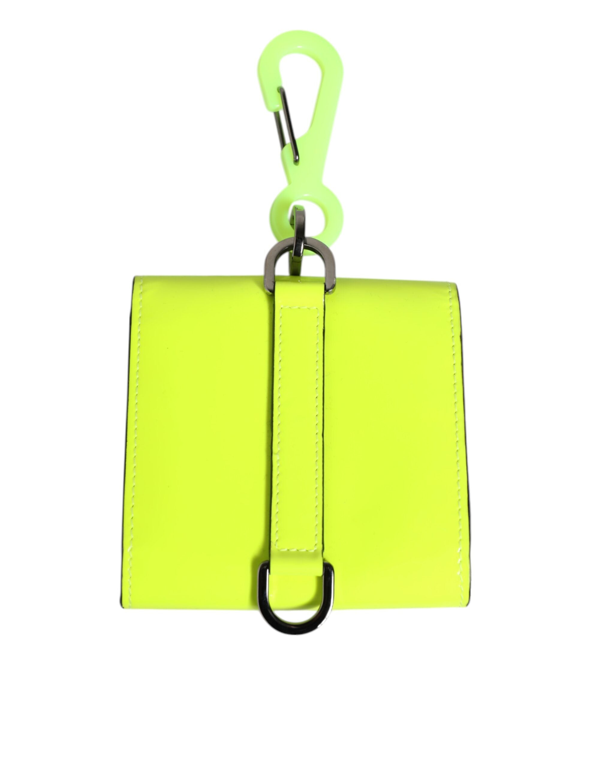 Dolce & Gabbana Yellow Green Bifold DG Logo Neck Strap Cardholder Wallet Dolce & Gabbana
