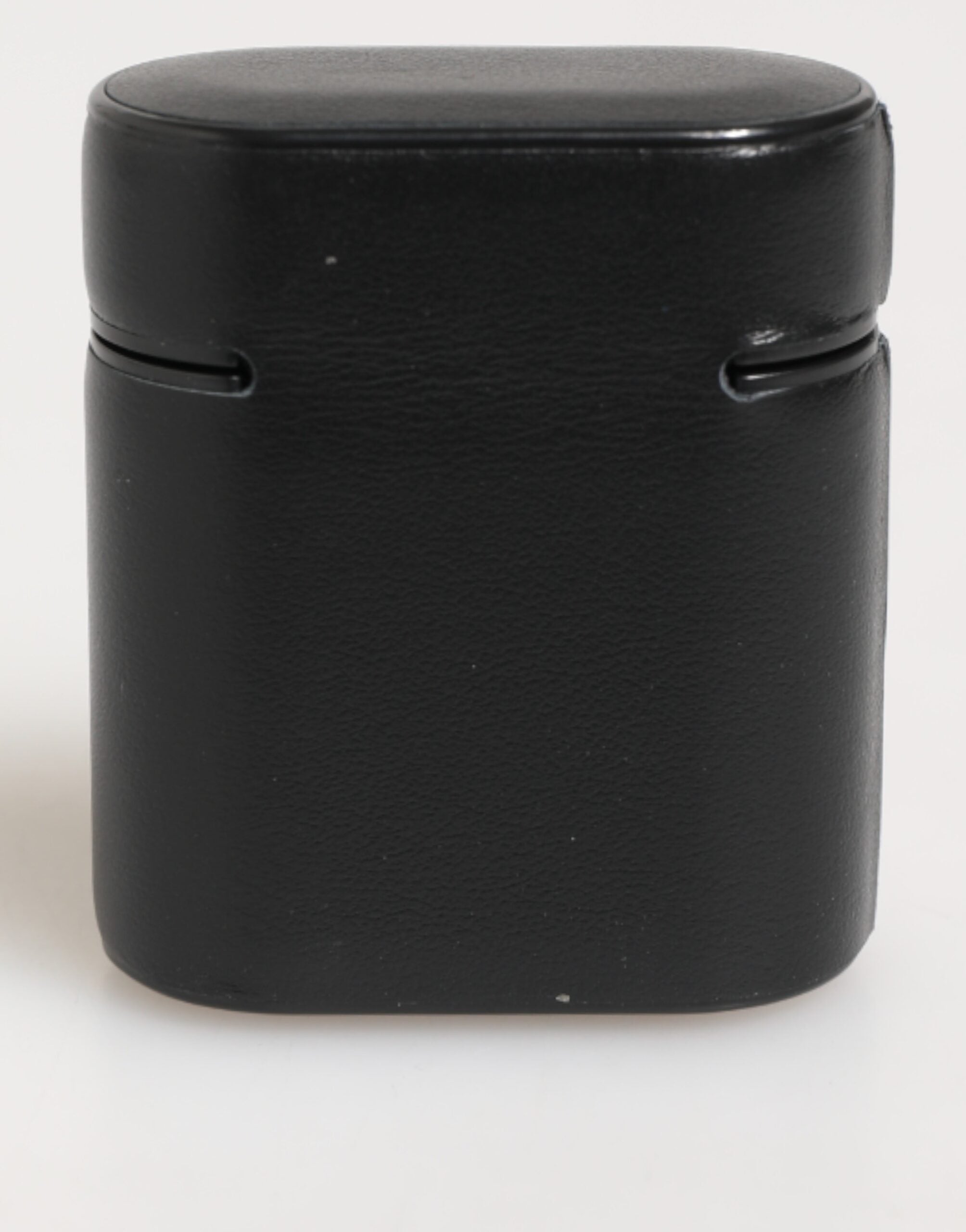 Dolce & Gabbana Black Calfskin Leather Logo Print Flip Holder Airpods Case Dolce & Gabbana