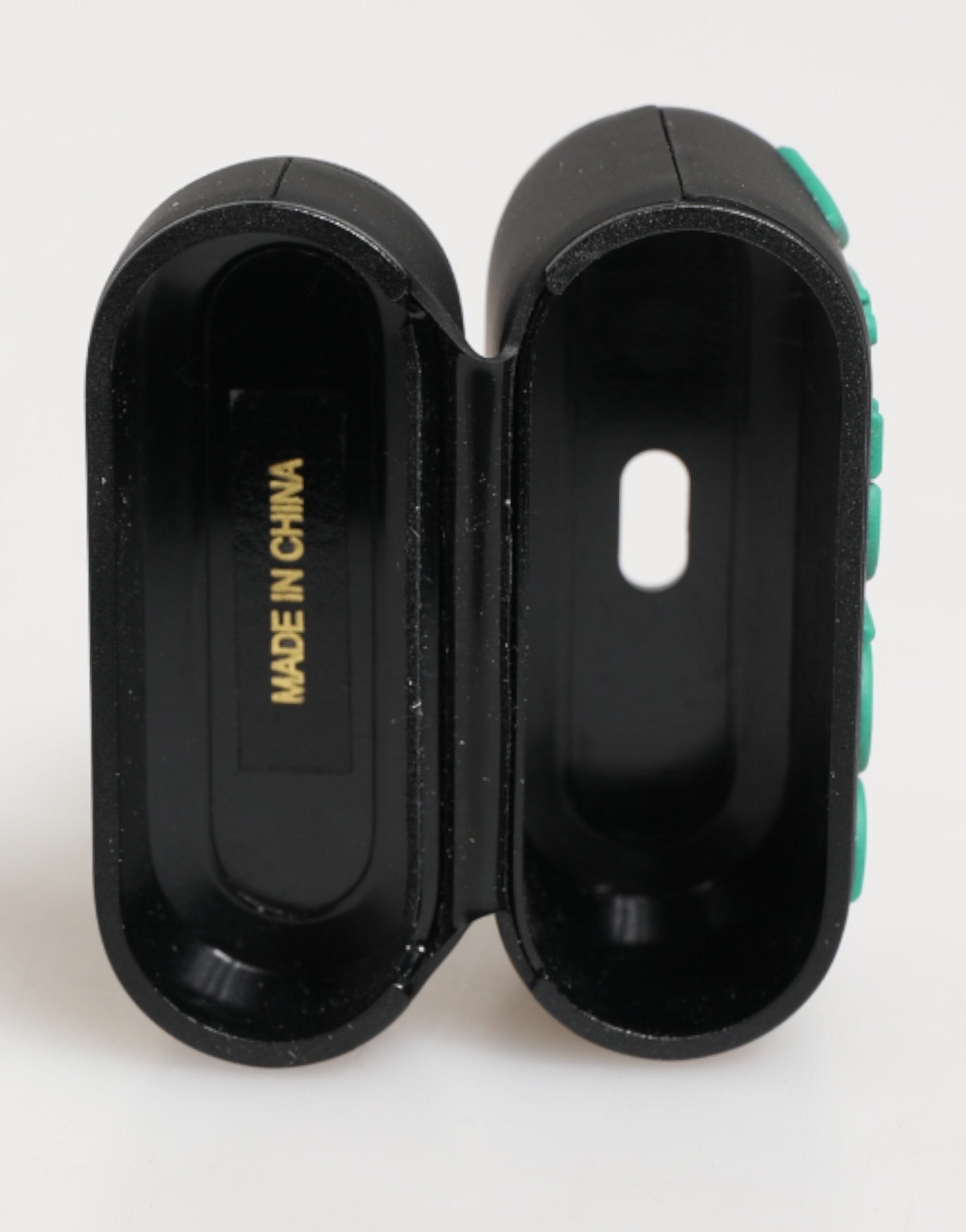 Dolce & Gabbana Black Mint Rubber Logo Embossed Accessory Airpods Case Dolce & Gabbana