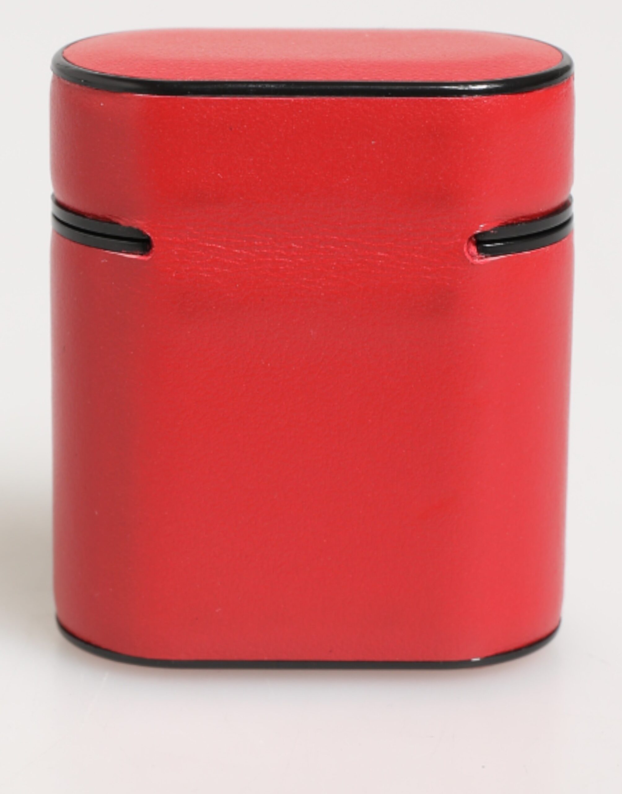 Dolce & Gabbana Red White Calfskin Leather Logo Flip Holder Airpods Case Dolce & Gabbana
