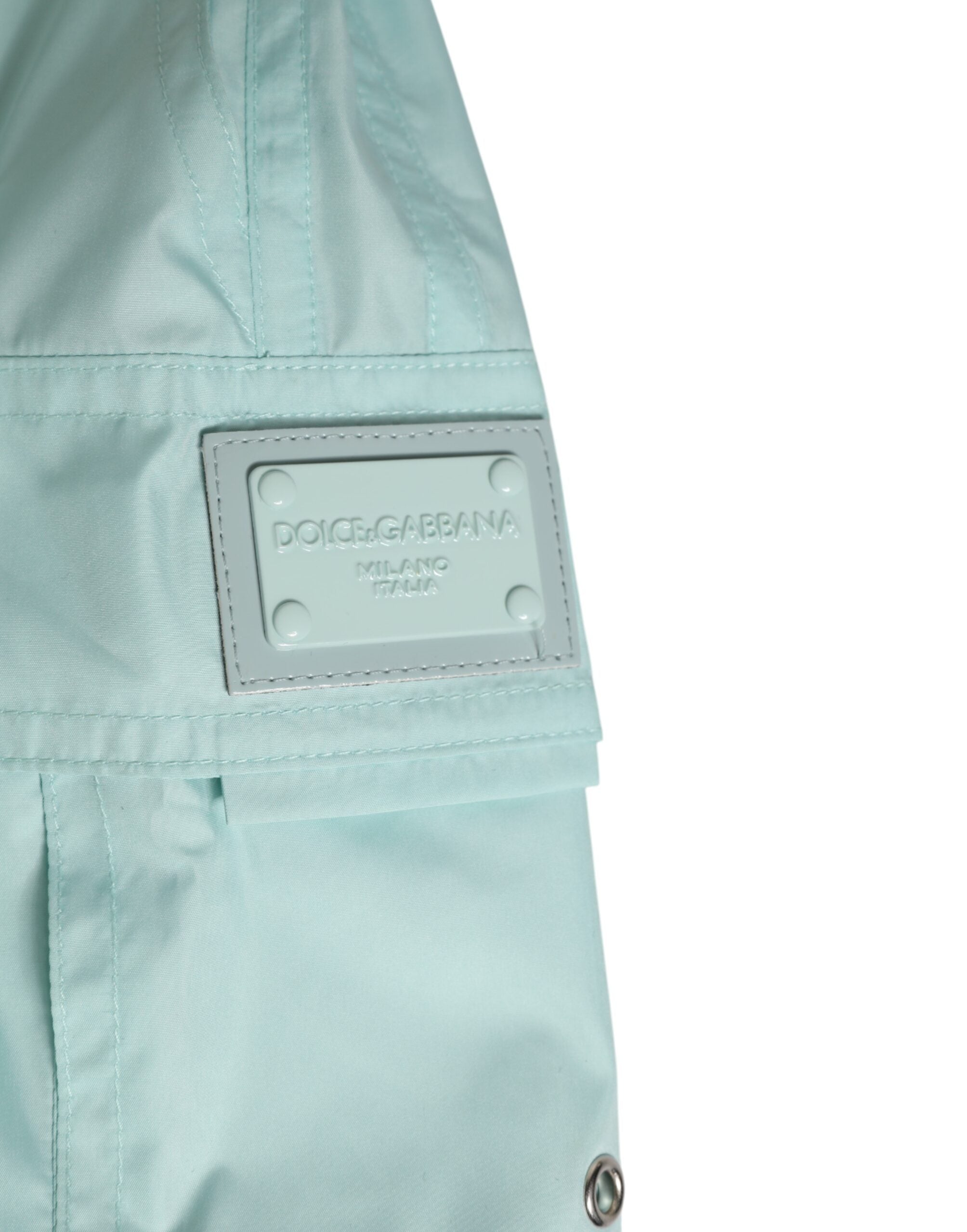 Dolce & Gabbana Aqua Blue Polyester Beachwear Men Shorts Swimwear Dolce & Gabbana