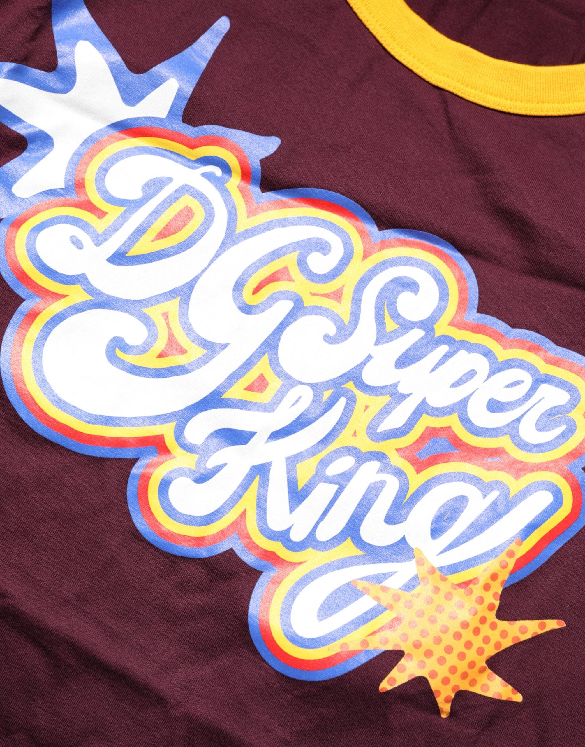 Dolce & Gabbana Burgundy Cotton DG Super King Logo T-Shirt Dolce & Gabbana
