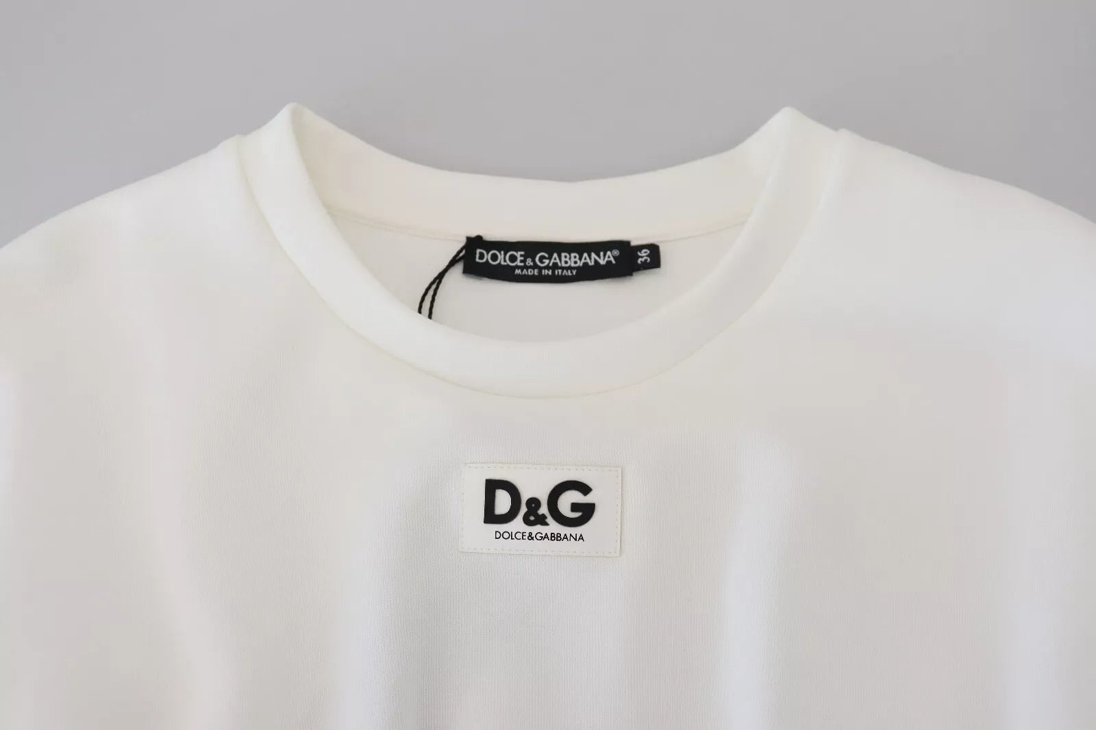 Dolce & Gabbana White Cotton Corset Stretch Top T-shirt Dolce & Gabbana