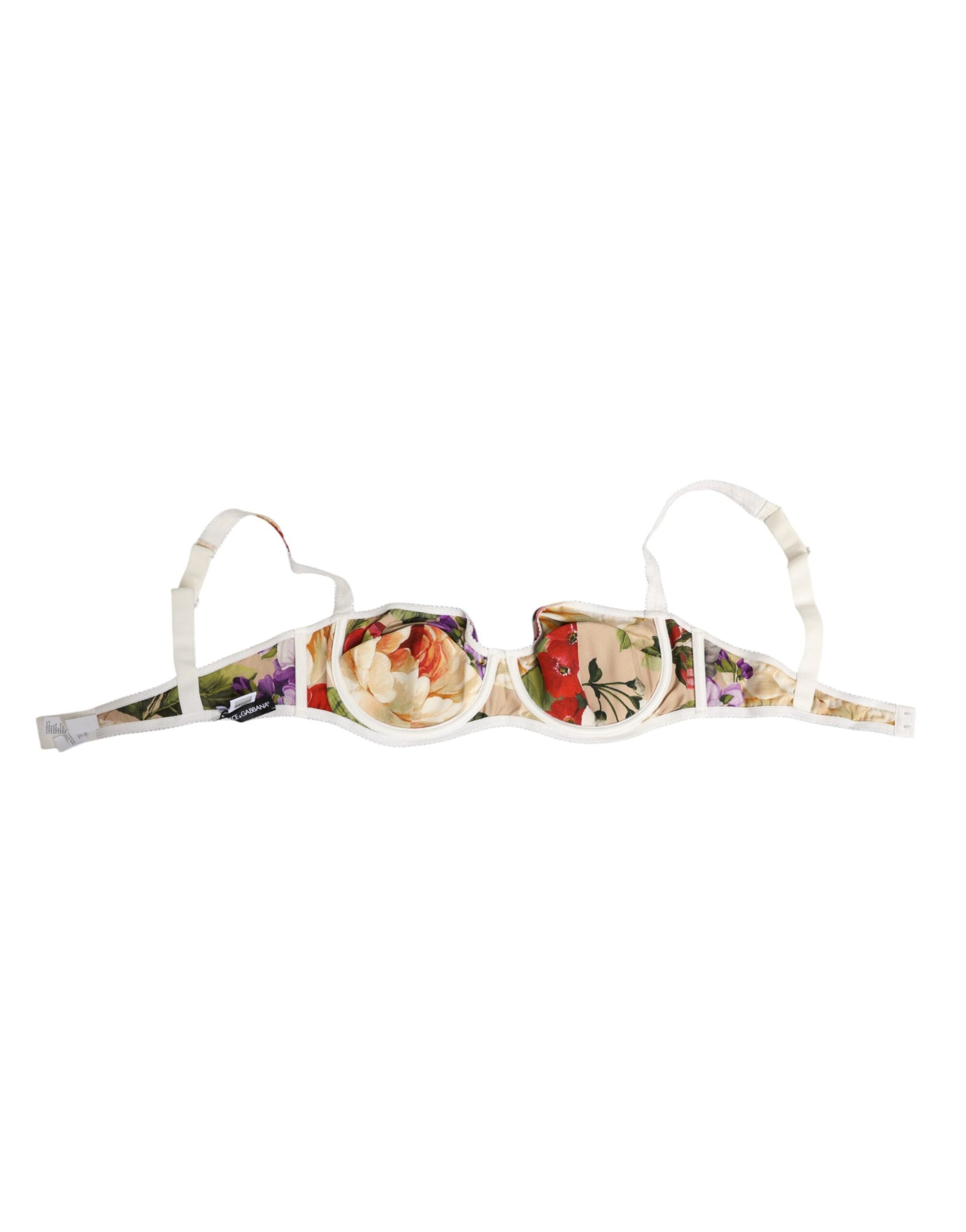 Dolce & Gabbana Floral Print Semi Padded Balconette Bra Underwear Dolce & Gabbana