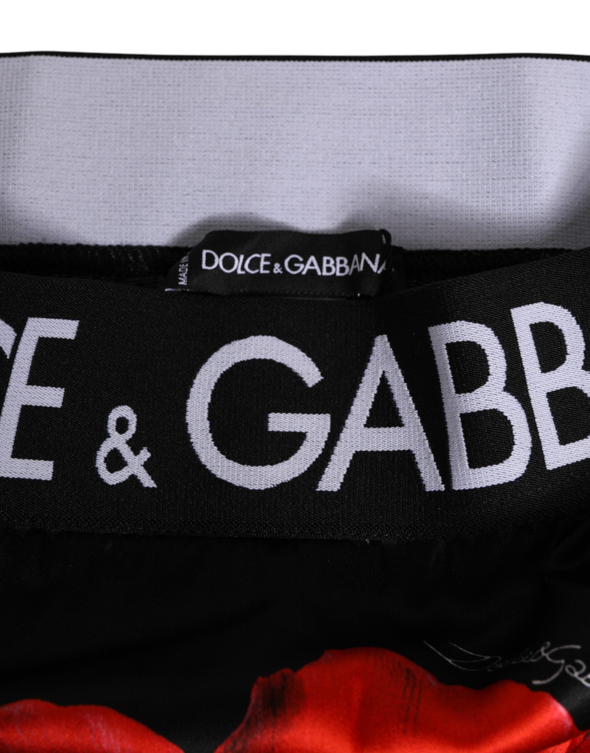 Dolce & Gabbana Black Floral Print High Waist Sheer Mesh Underwear Dolce & Gabbana
