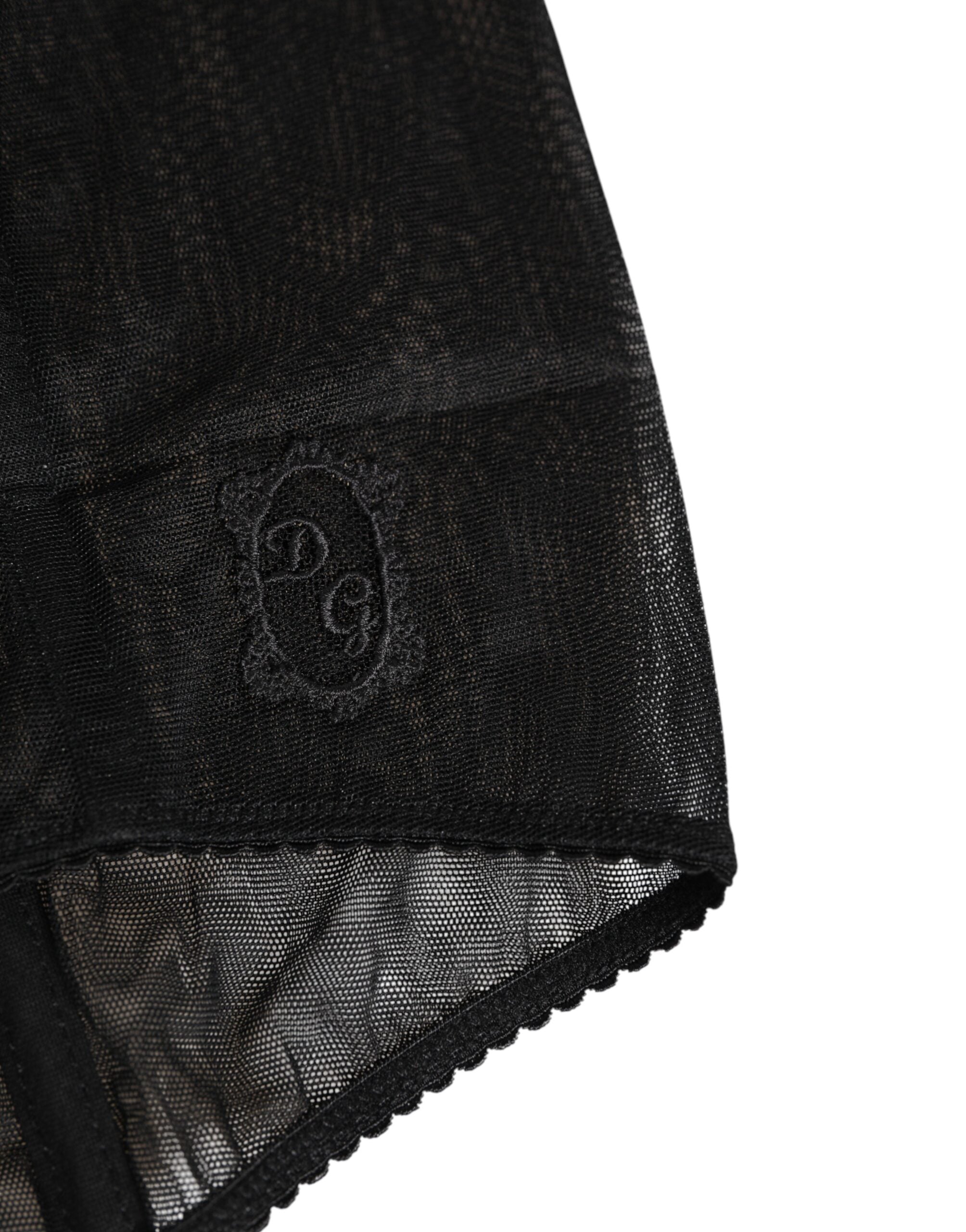 Dolce & Gabbana Black High Waist Mesh Sheer Shapewear Underwear Dolce & Gabbana