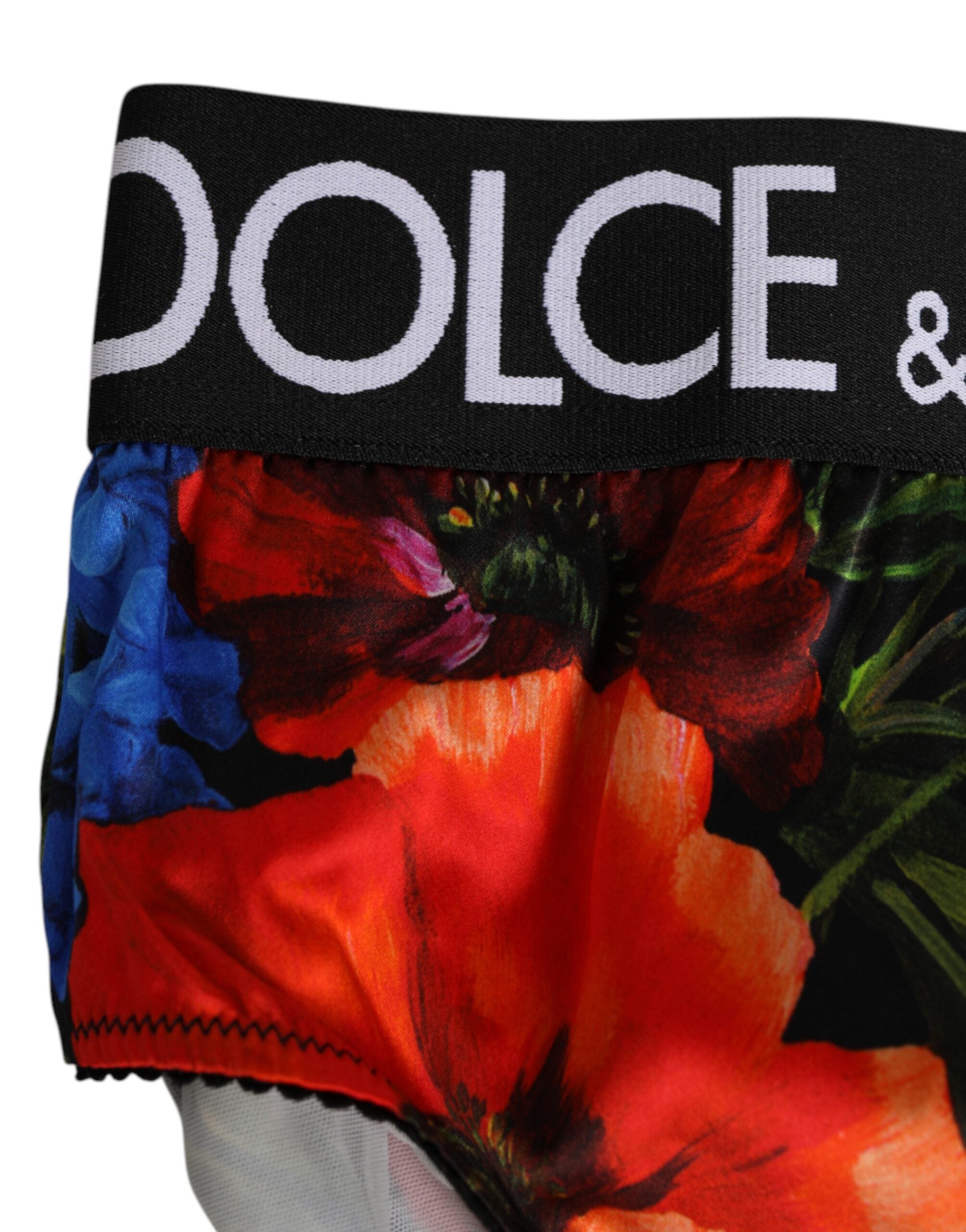 Dolce & Gabbana Multicolor Floral Print High Waist Panty Underwear Dolce & Gabbana