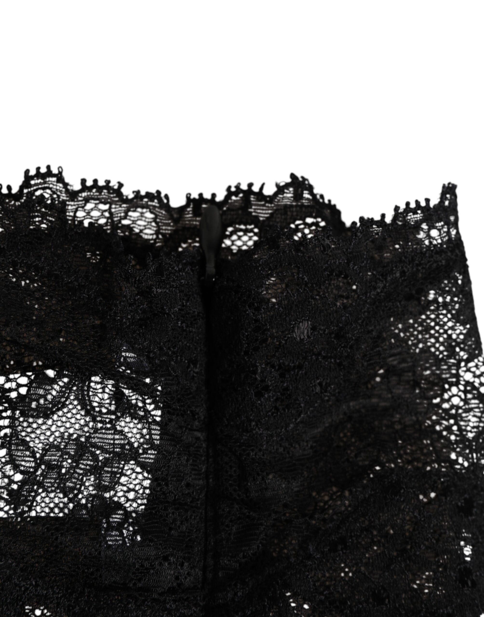 Dolce & Gabbana Black Lace Neck Scarf Dolce & Gabbana