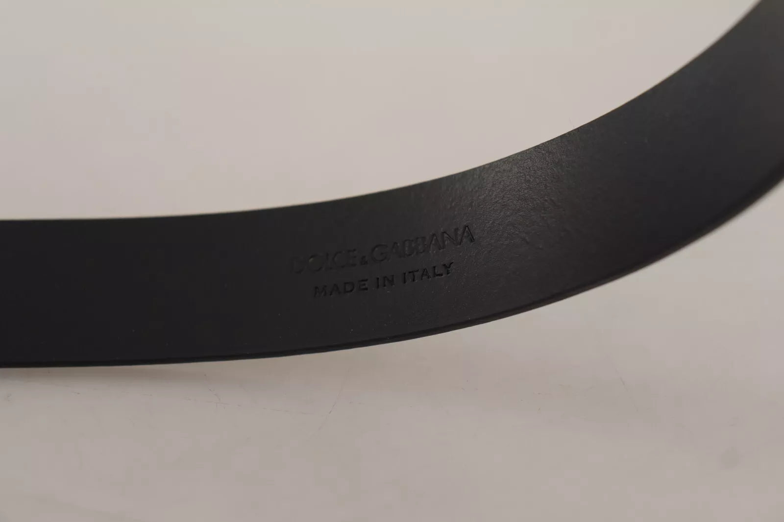 Dolce & Gabbana Calf Leather Silver Tone Black Metal Buckle Belt Dolce & Gabbana