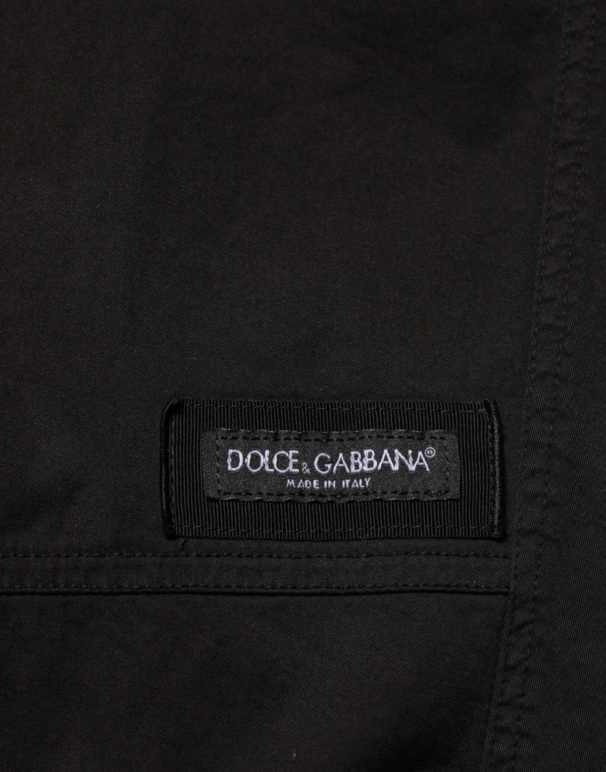 Dolce & Gabbana Black Cotton Cargo Jogger Sweatpants Pants